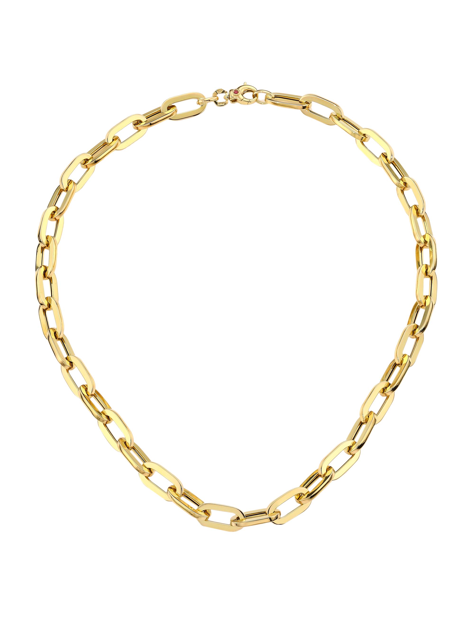 Roberto Coin Women's 18K Yellow Gold Flat Oval-Link Chain Necklace/17" - Gold