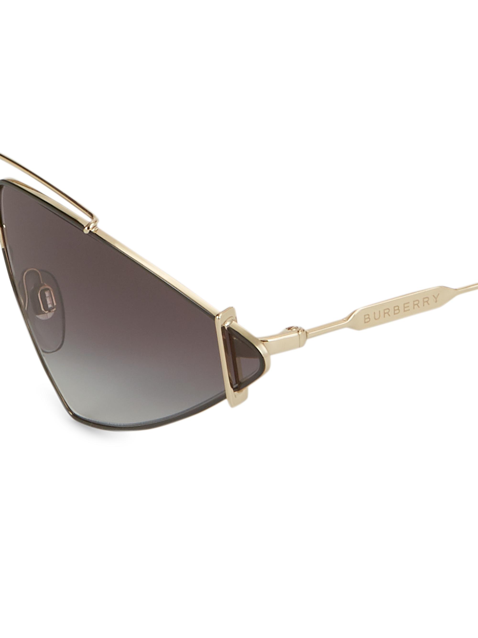 Burberry 68MM Triangular Sunglasses | Saks Fifth Avenue display picture 2