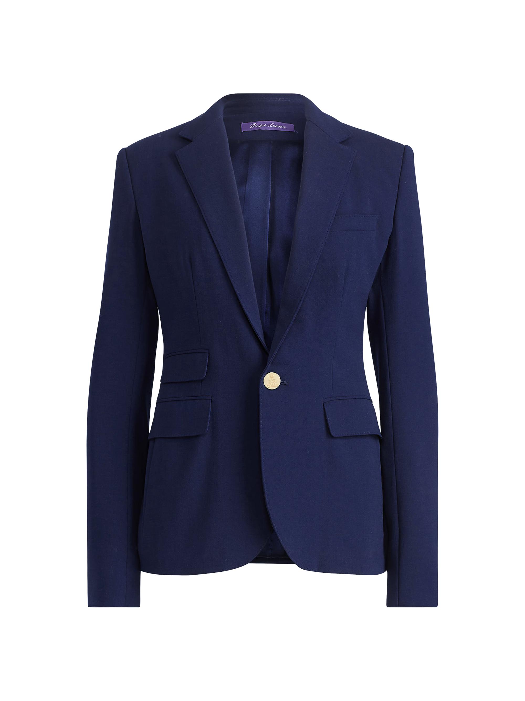 Ralph Lauren Collection Women's Parker Stretch-Wool Jacket - Navy