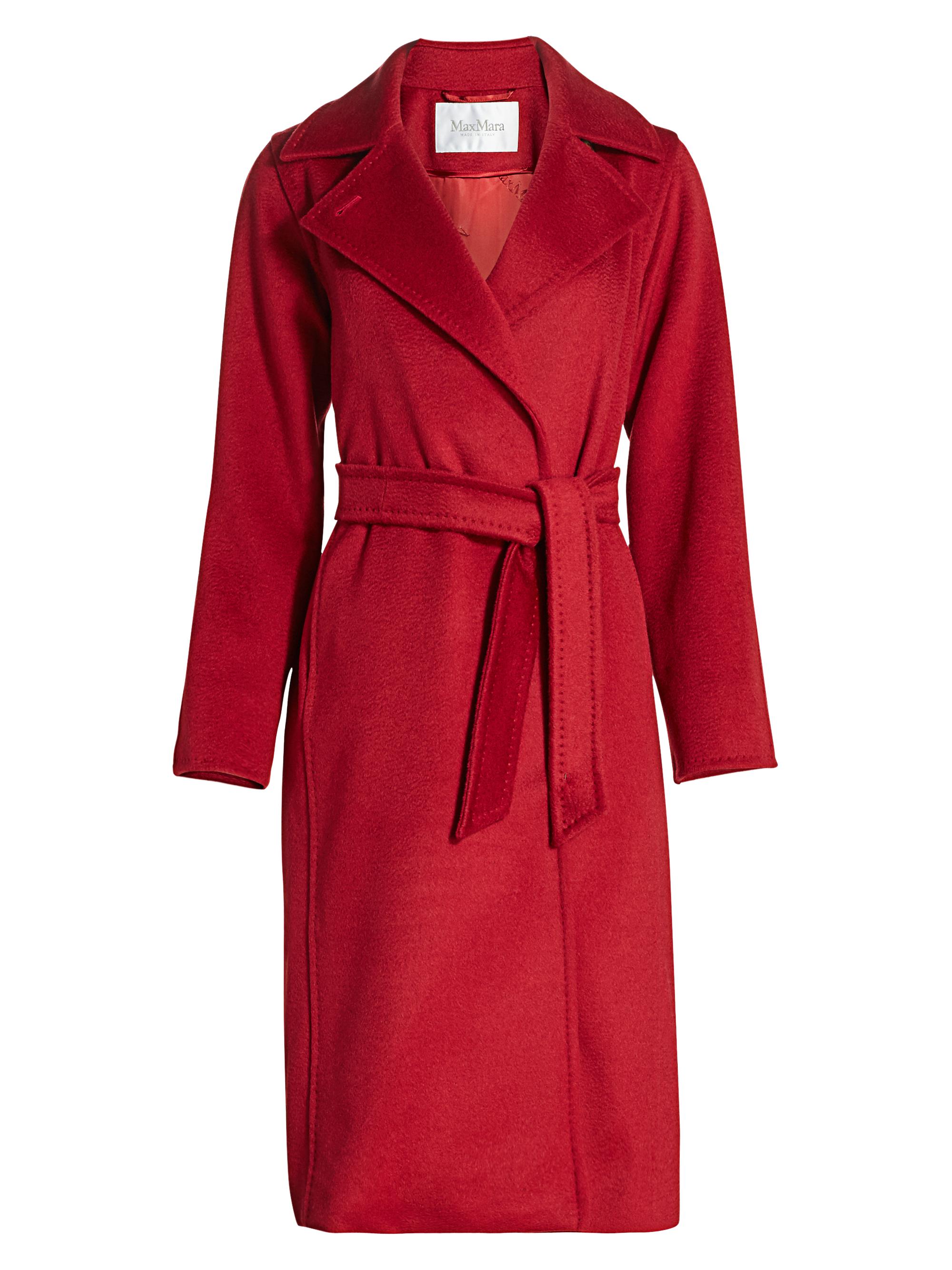Max Mara Women's Manuela Icon Camel Hair Wool Wrap Coat - Red