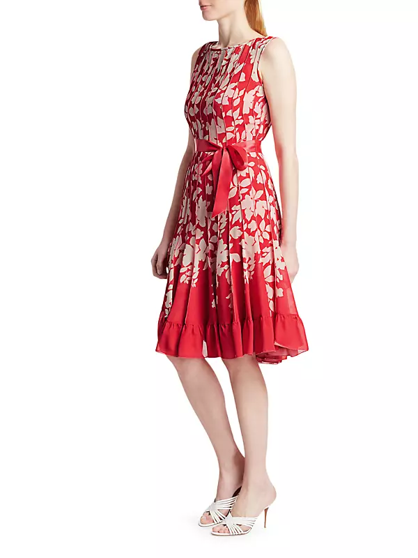 Chiffon Floral Pleated Dress