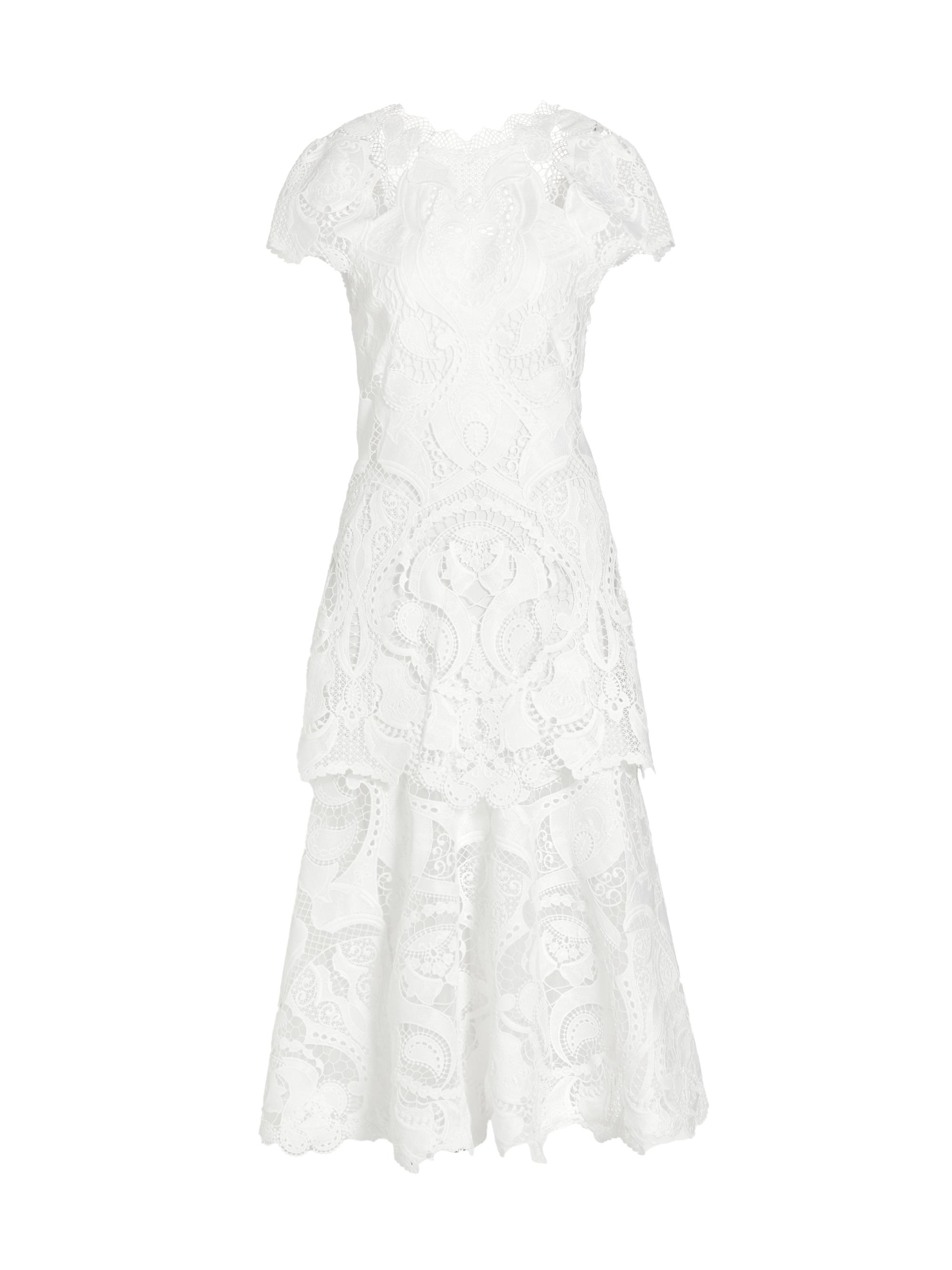 SIMKHAI Laura Guipure Lace Midi-Dress | Saks Fifth Avenue