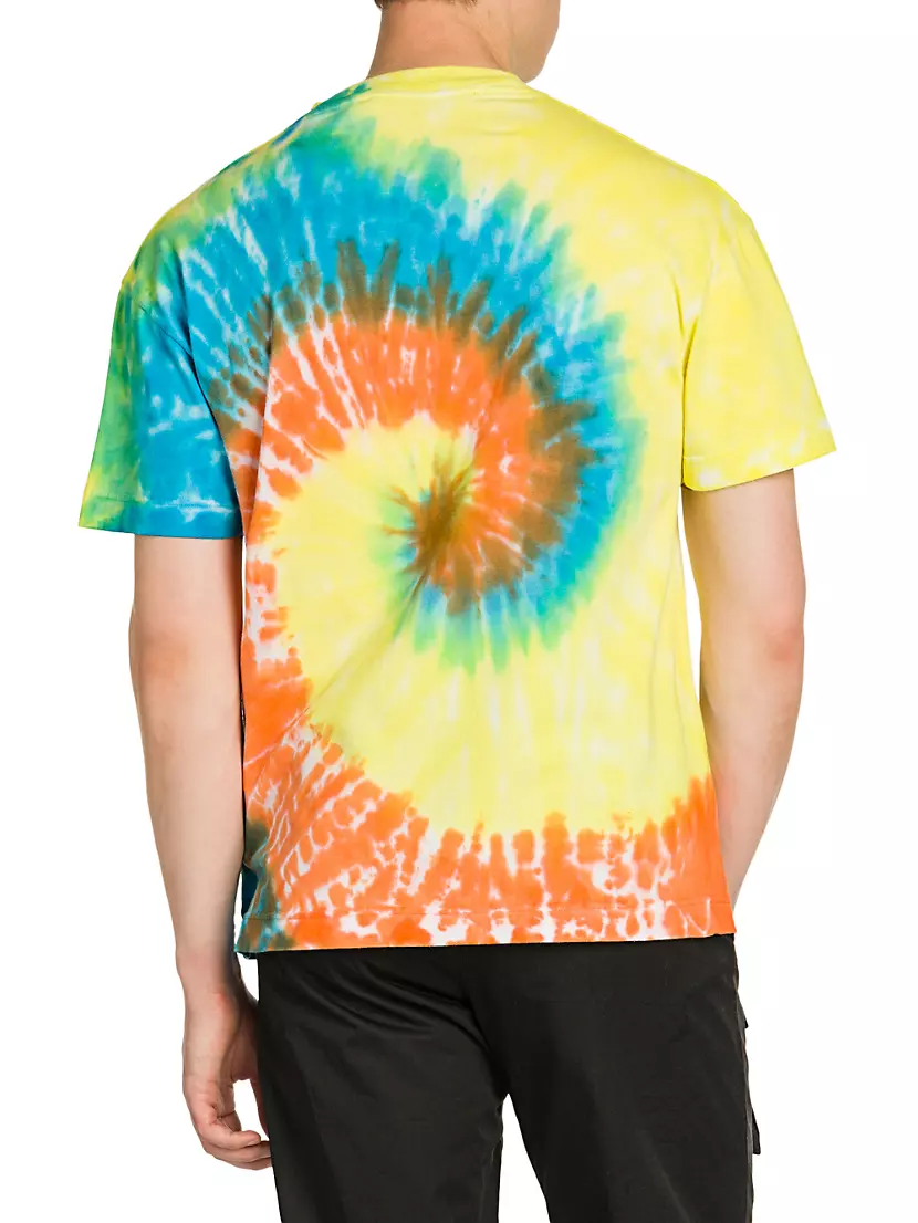 Tie Dye T-shirt in blue - Palm Angels® Official