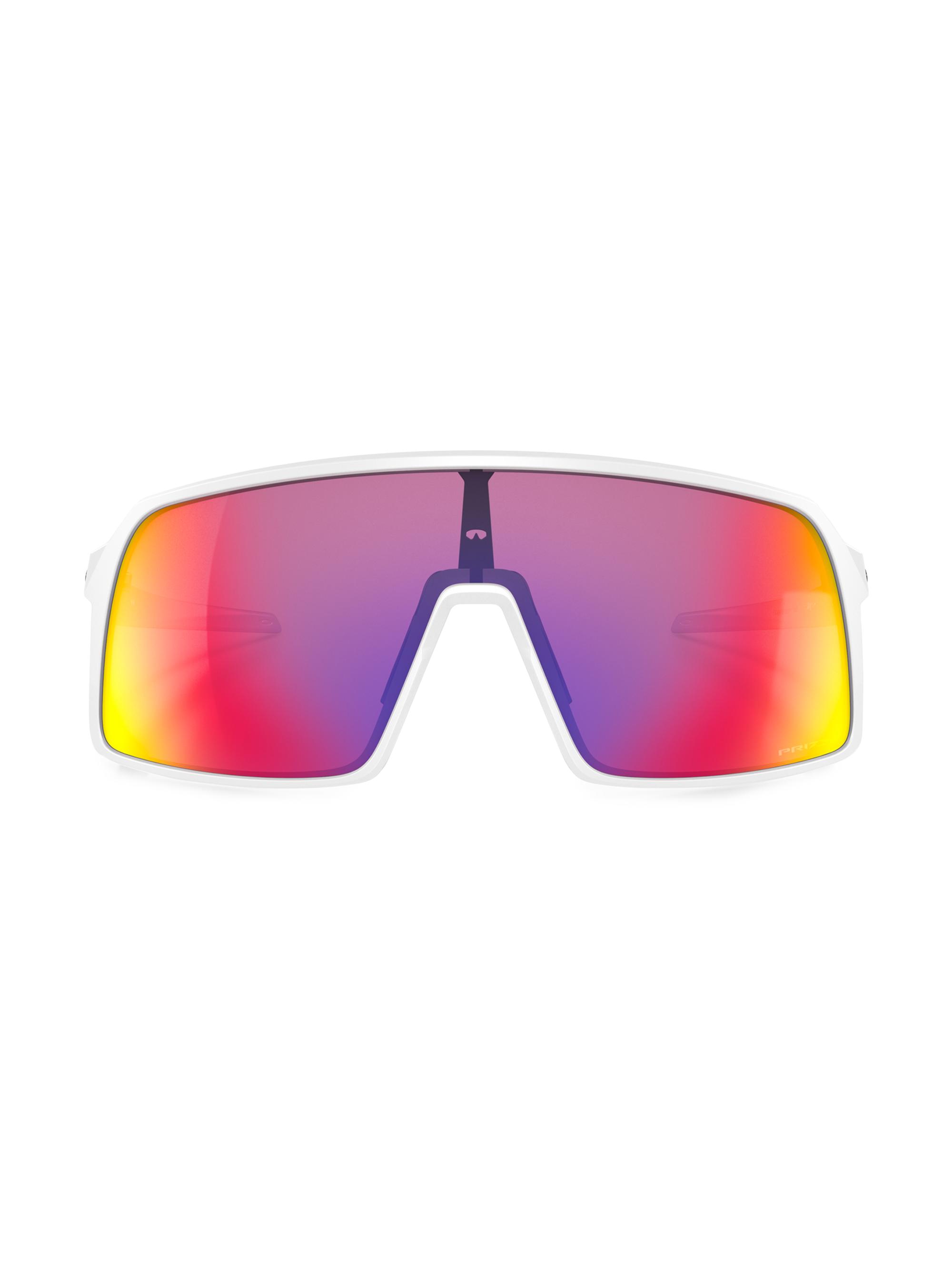 Oakley Men's Sutro Prizm 37MM Shield Sunglasses - White