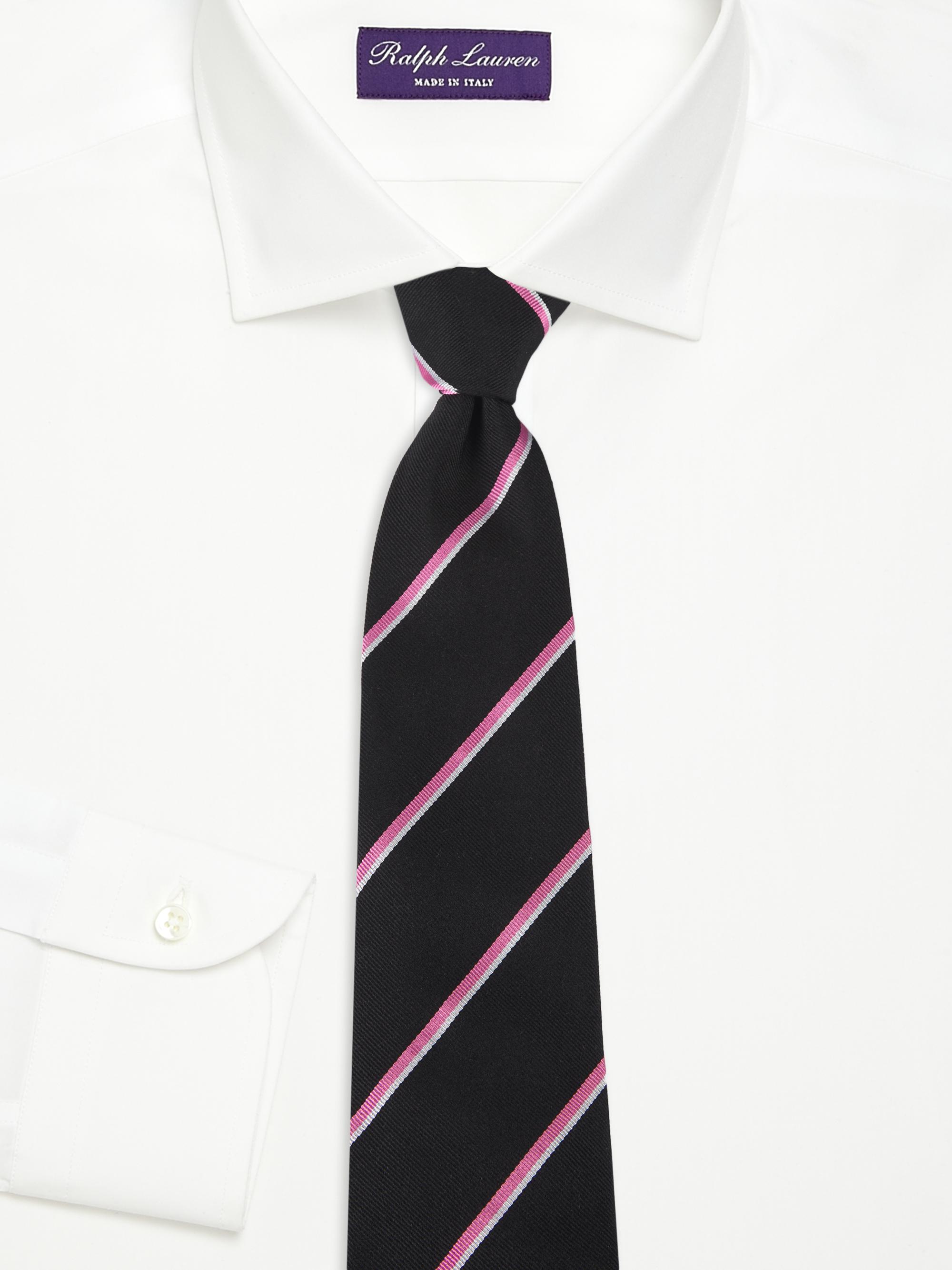 Ralph Lauren Purple Label　ネクタイ Ralph Lauren Purple Label crown-print Tie | Blue | FARFETCH