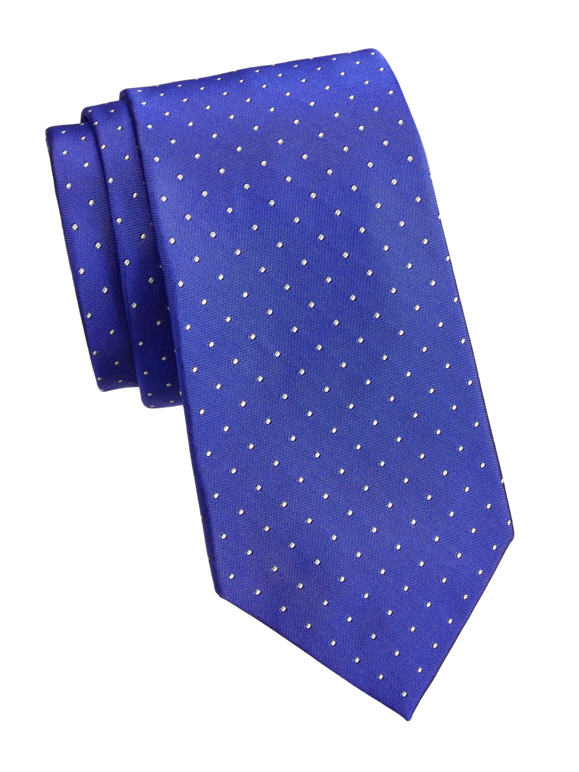 Ralph Lauren Purple Label Men's Pin Dot Silk Tie - Blue