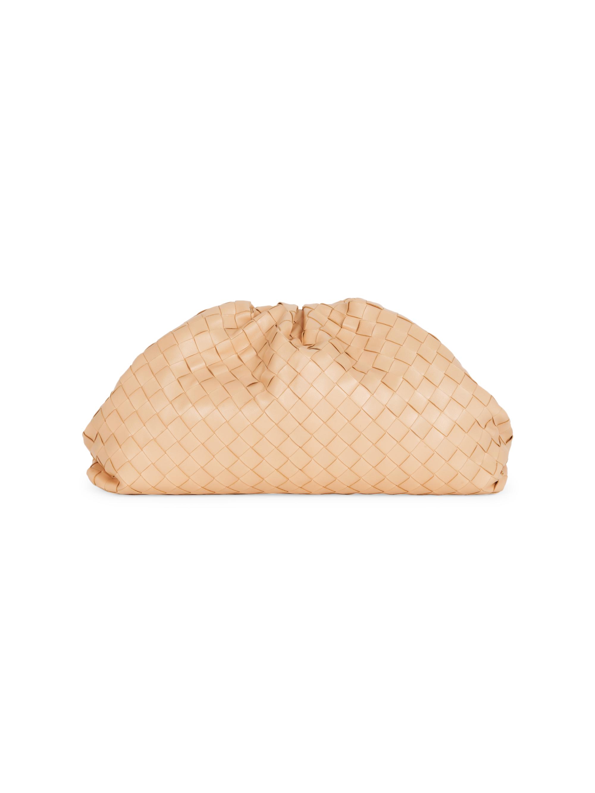 Bottega Veneta Women's The Pouch Leather Clutch - Almond