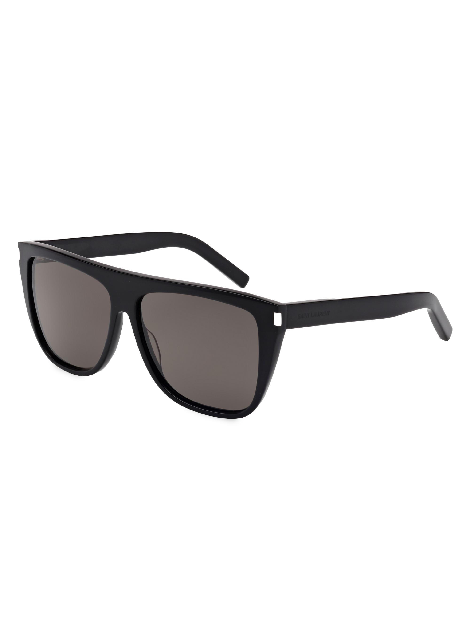 Saint Laurent Men's Original SL 1 Rectangular 59MM Sunglasses - Black