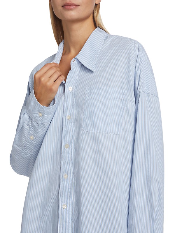 Shop R13 Drop Neck Oxford Shirt | Saks Fifth Avenue Shop R13 Drop Neck Oxford Shirt | Saks Fifth Avenue