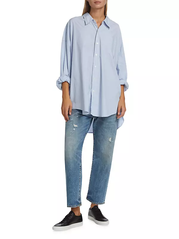 Shop R13 Drop Neck Oxford Shirt | Saks Fifth Avenue Shop R13 Drop Neck Oxford Shirt | Saks Fifth Avenue
