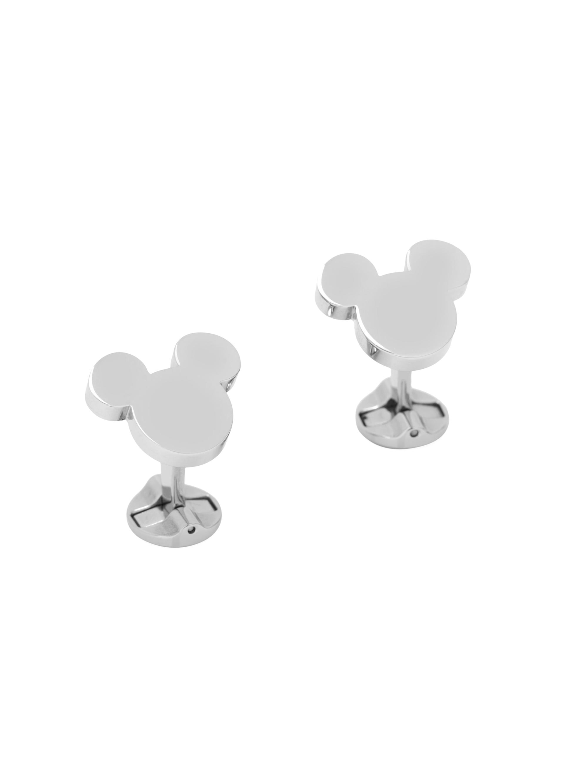 Cufflinks, Inc. Men's Disney Stainless Steel Mickey Mouse Silhouette Cufflinks - Silver