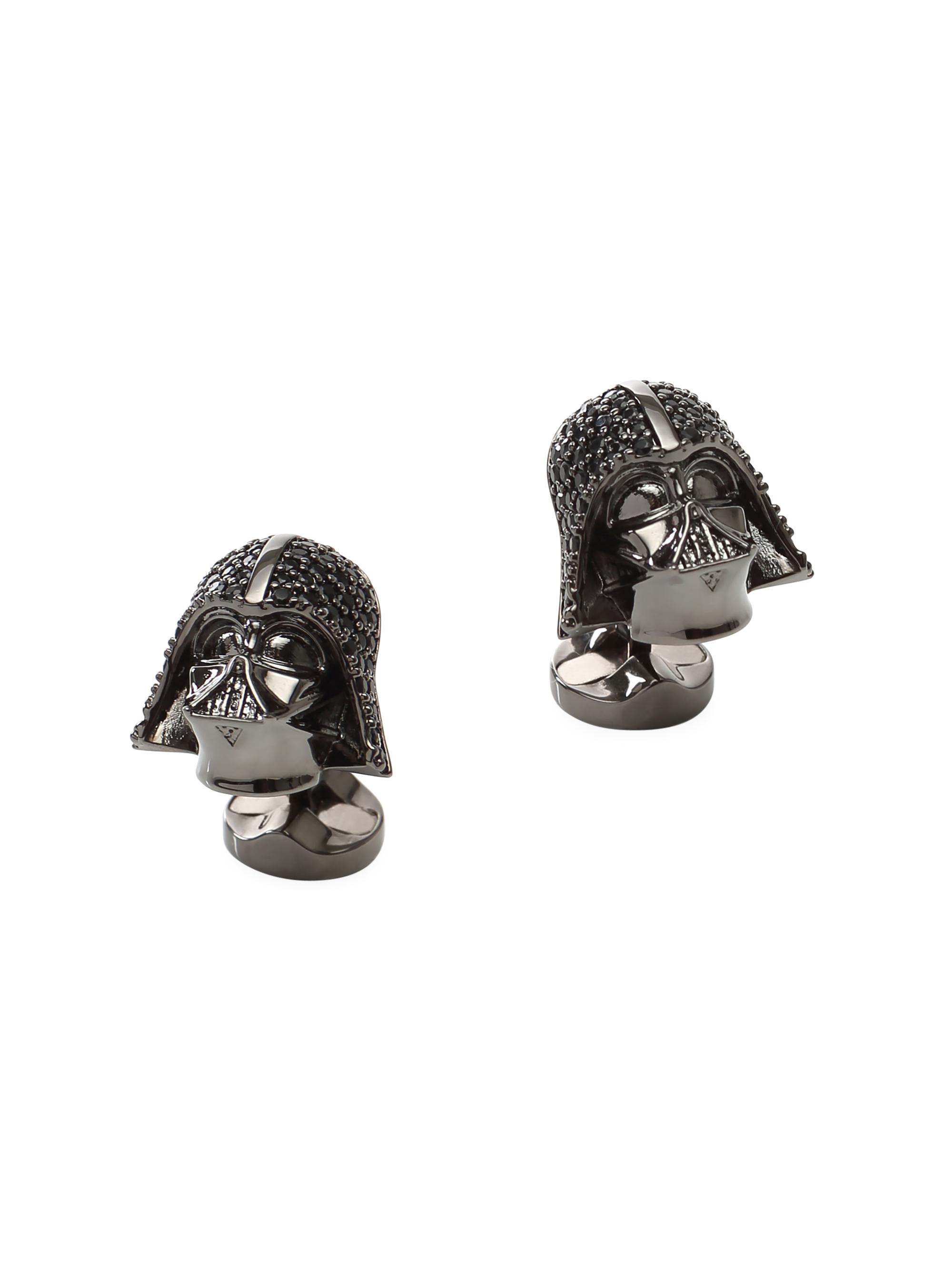 Cufflinks, Inc. Men's Star Wars Darth Vader Crystal Helmet Cufflinks - Black