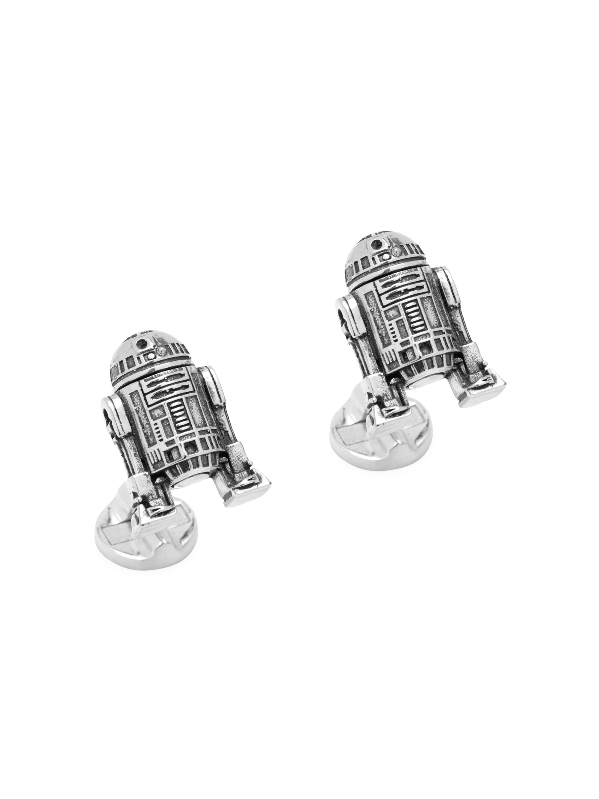 Cufflinks, Inc. Men's Star Wars 3D R2D2 Cufflinks - Silver
