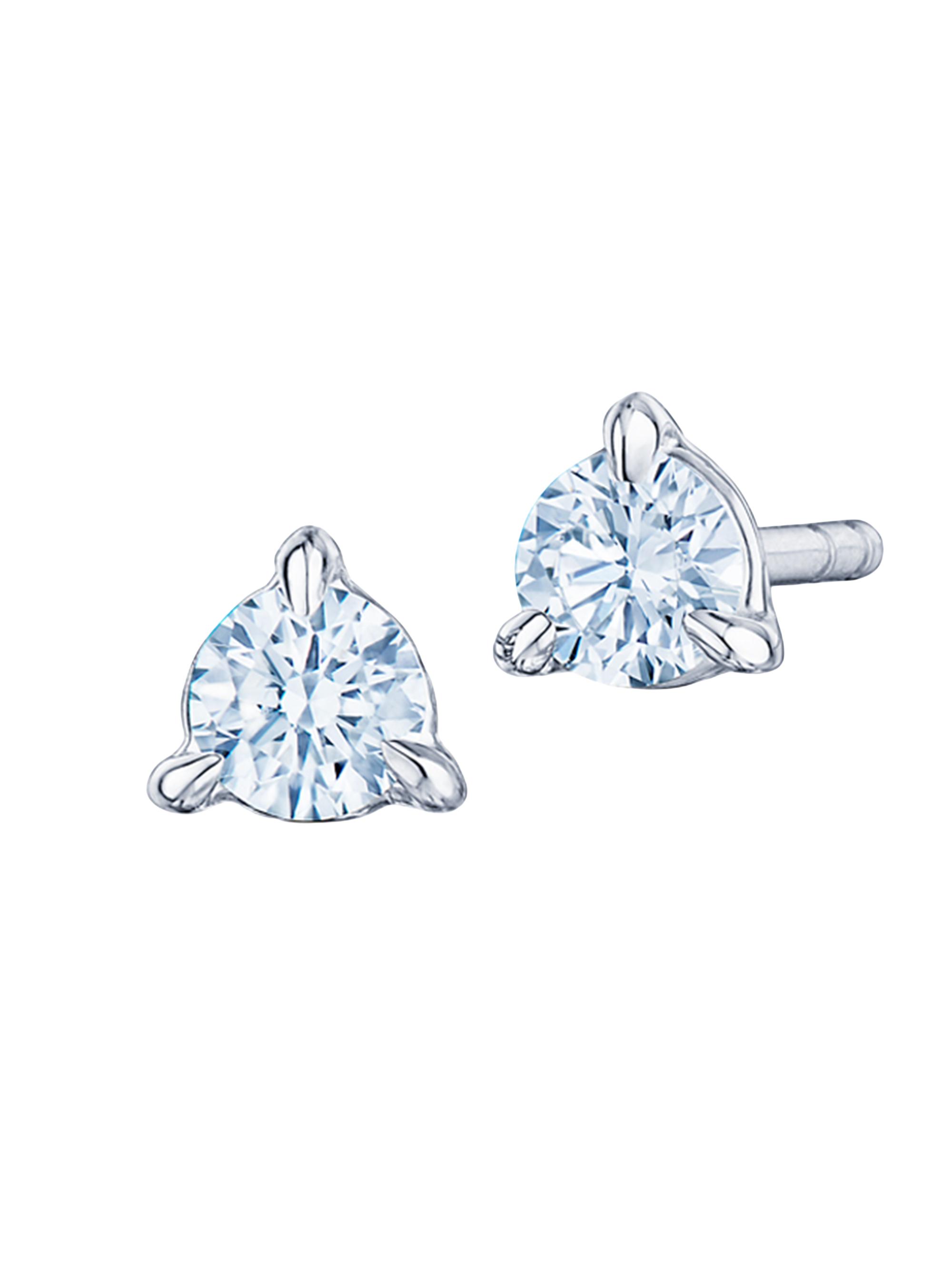 Kwiat Women's Stud Platinum & Diamond Solitaire Round Stud Earrings/0.30 TCW - White Gold