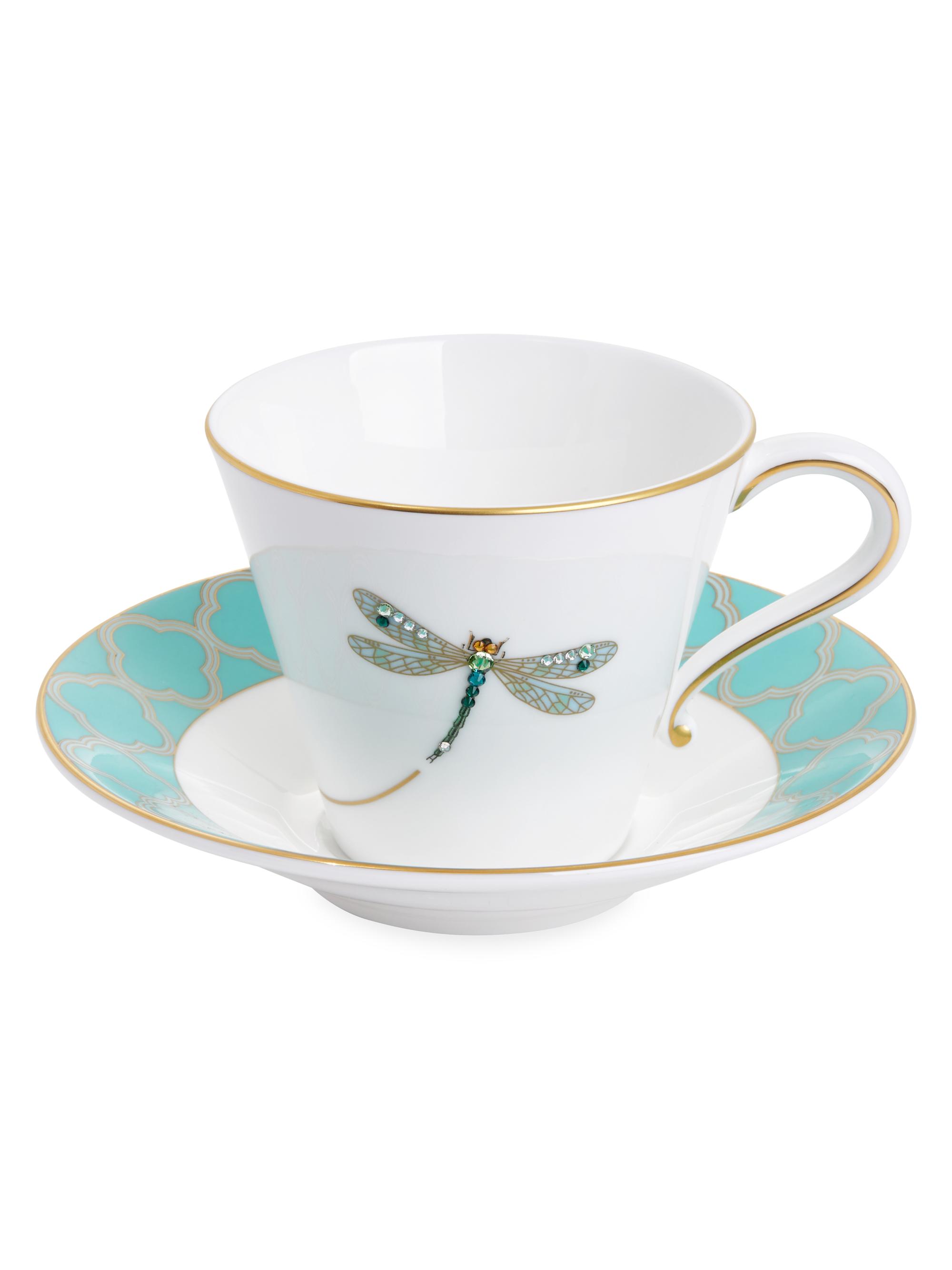 Prouna My Dragonfly 2-Piece Tea Cup & Saucer Set