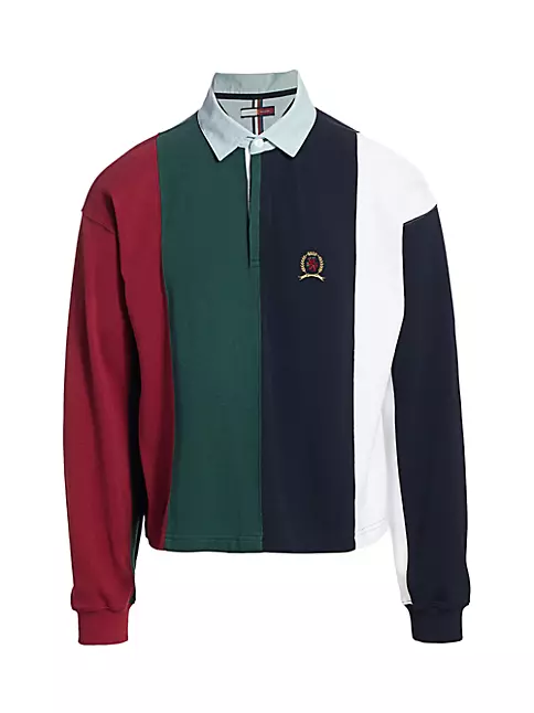 Avenue | Long-Sleeve Colorblock Hilfiger Tommy Shop Crest Saks Rugby Shirt Fifth