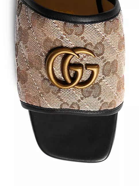 Gucci Women's GG Supreme Horsebit Slipper, Beige, GG Canvas