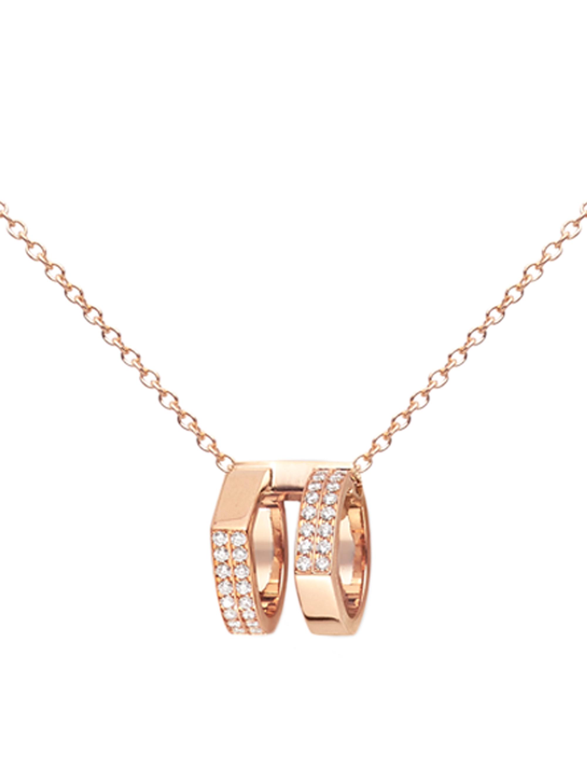 Repossi Women's Antifer 18K Rose Gold & Diamond Two-Row Pendant Necklace