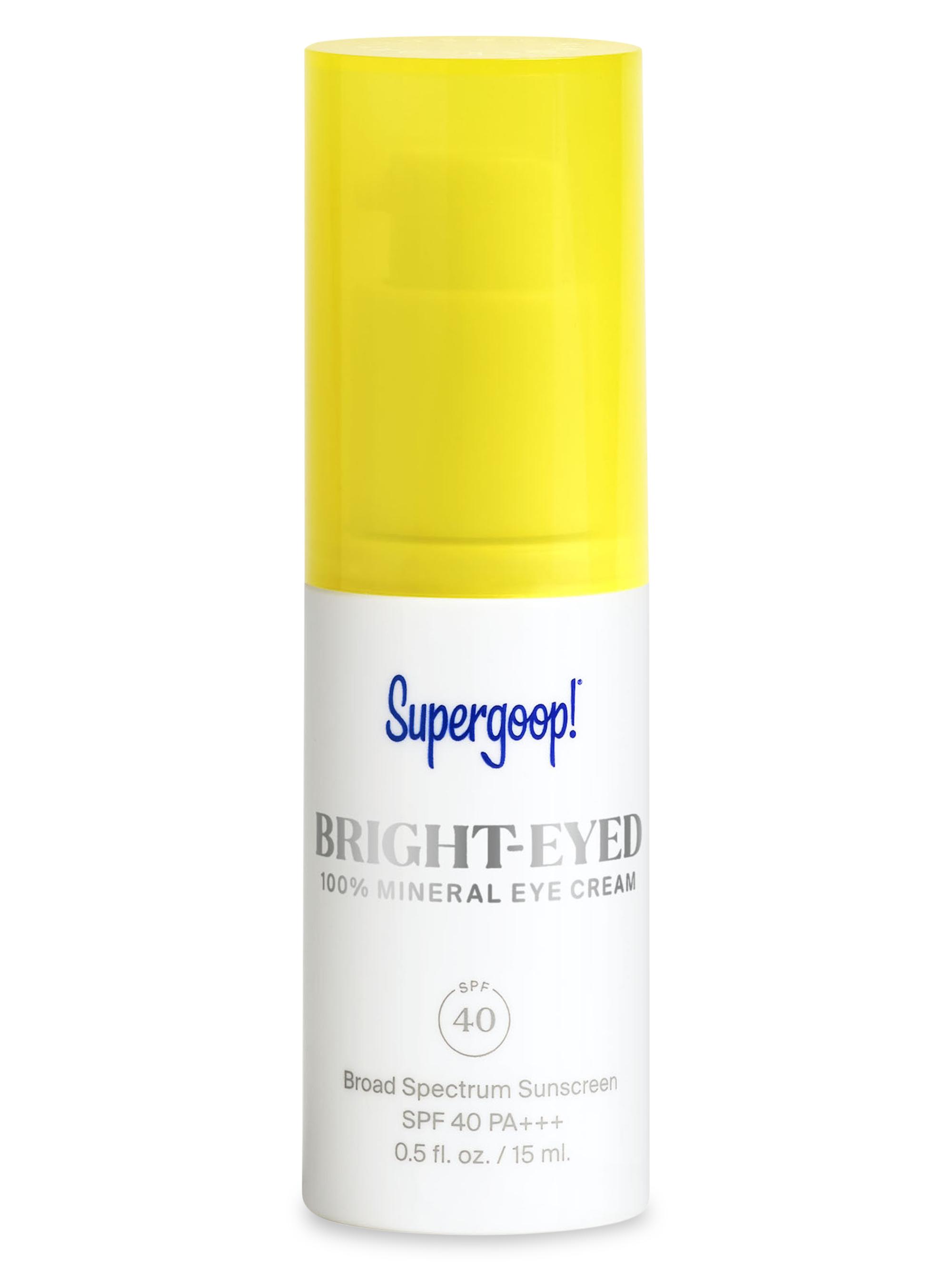 Supergoop Women's Bright-Eyed 100% Mineral Eye Cream Broad Spectrum Sunscreen SPF 40 PA+++