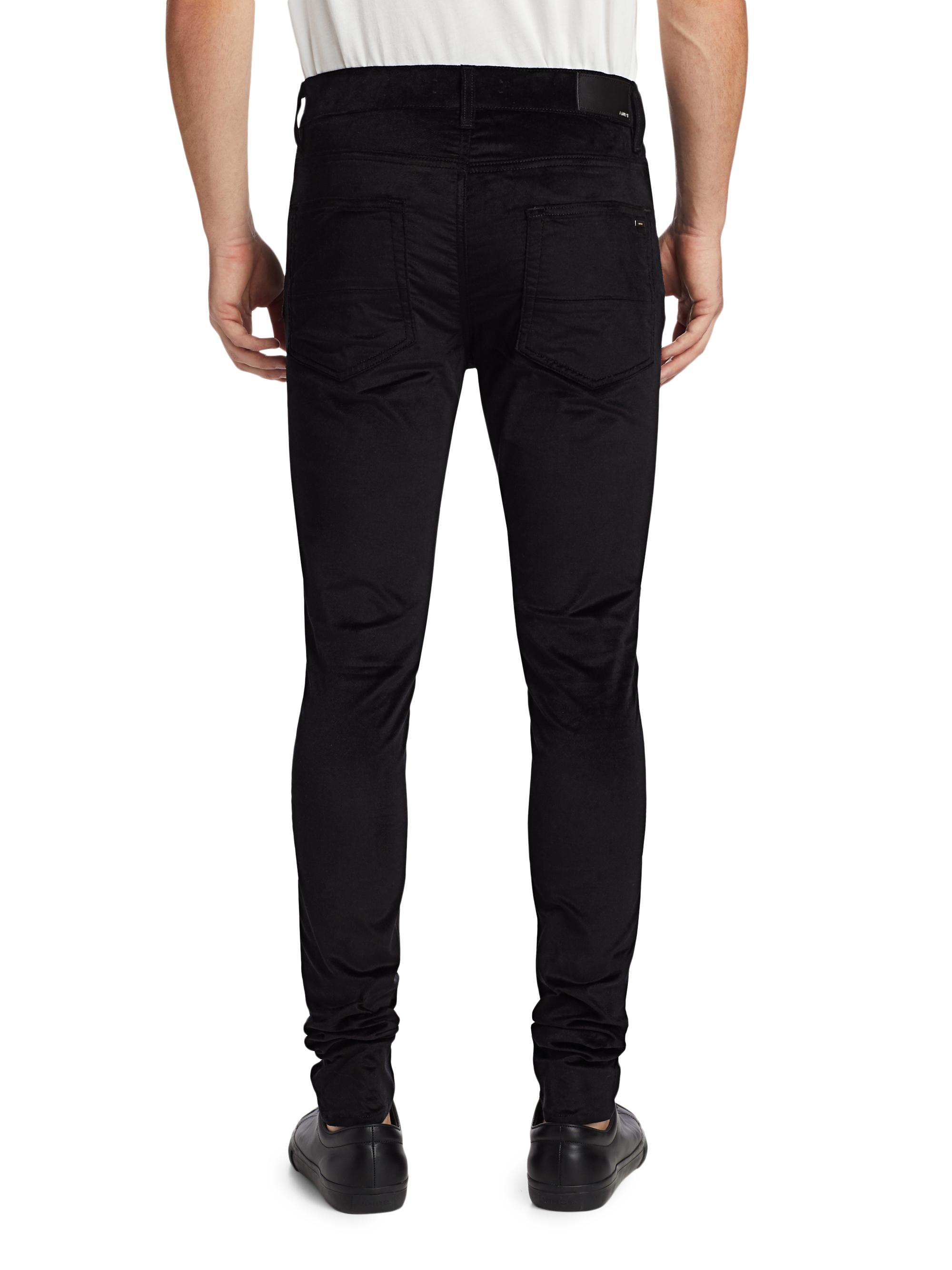 Amiri Velour Skinny Stack Pants | Saks Fifth Avenue