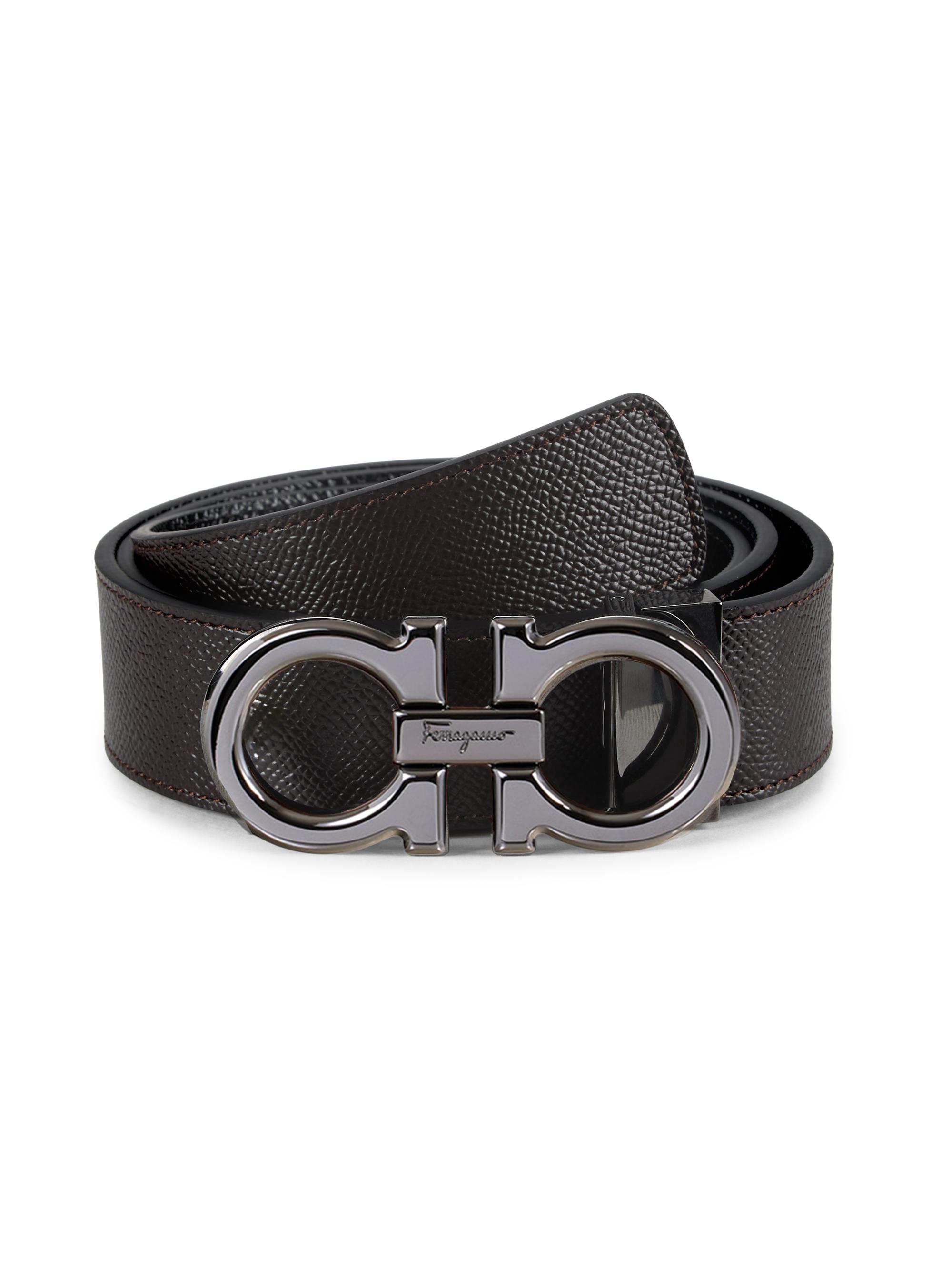 FERRAGAMO Double Gancini Buckle Adjustable Cut-to-Size Reversible