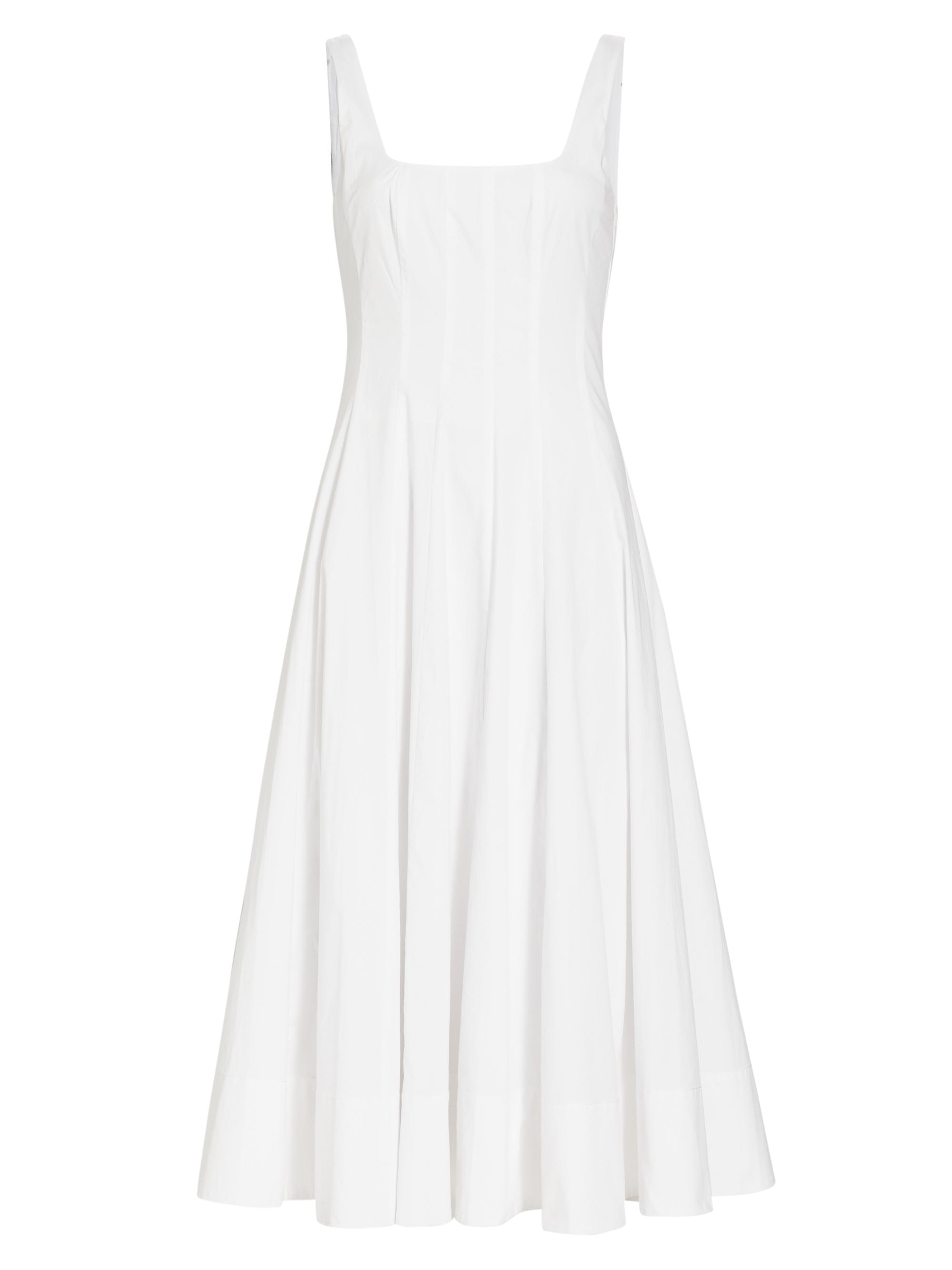 Wells Cotton Poplin A-Line Midi-Dress