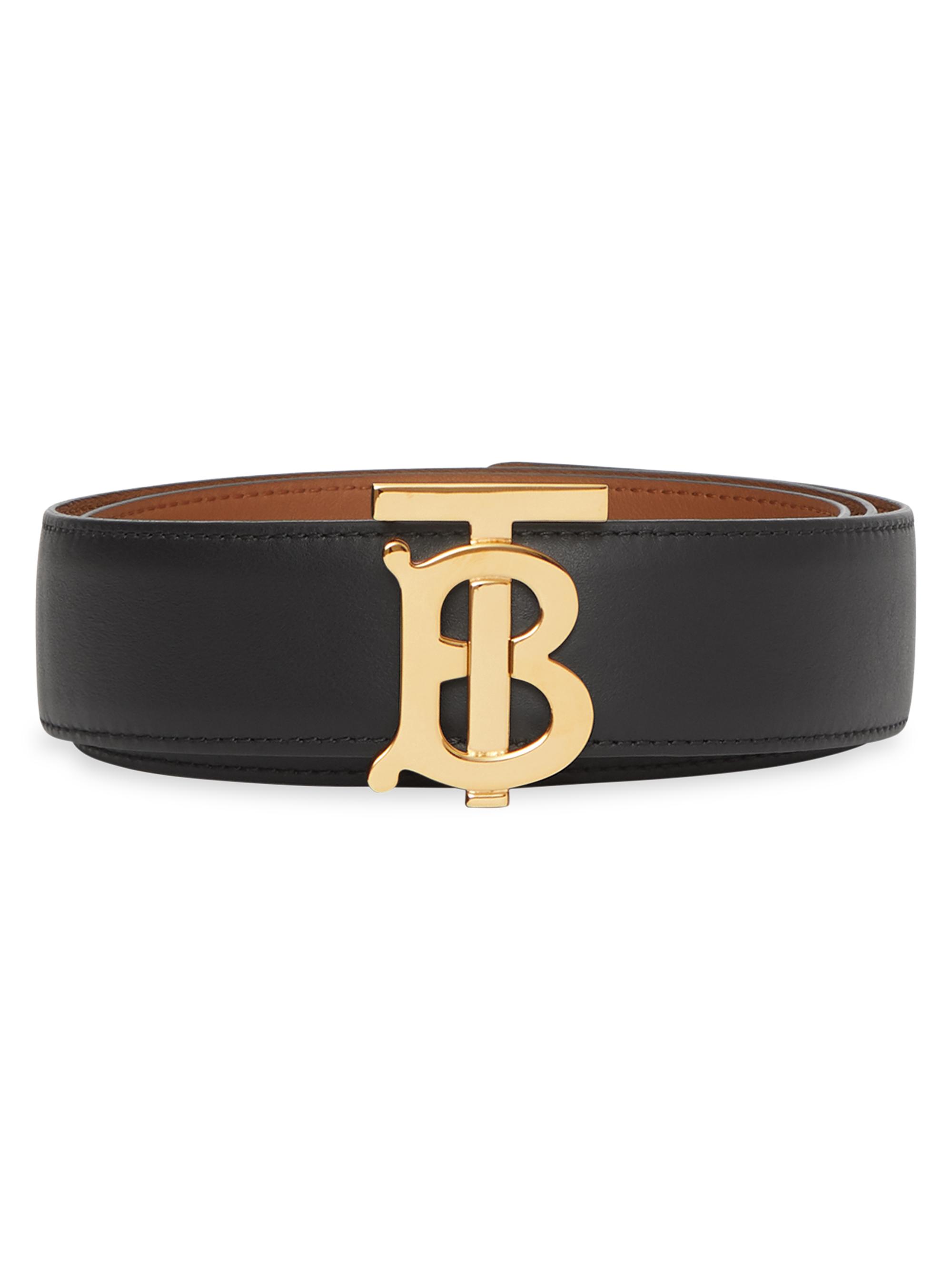 Burberry Monogram Motif Reversible Leather Belt | Saks Fifth Avenue