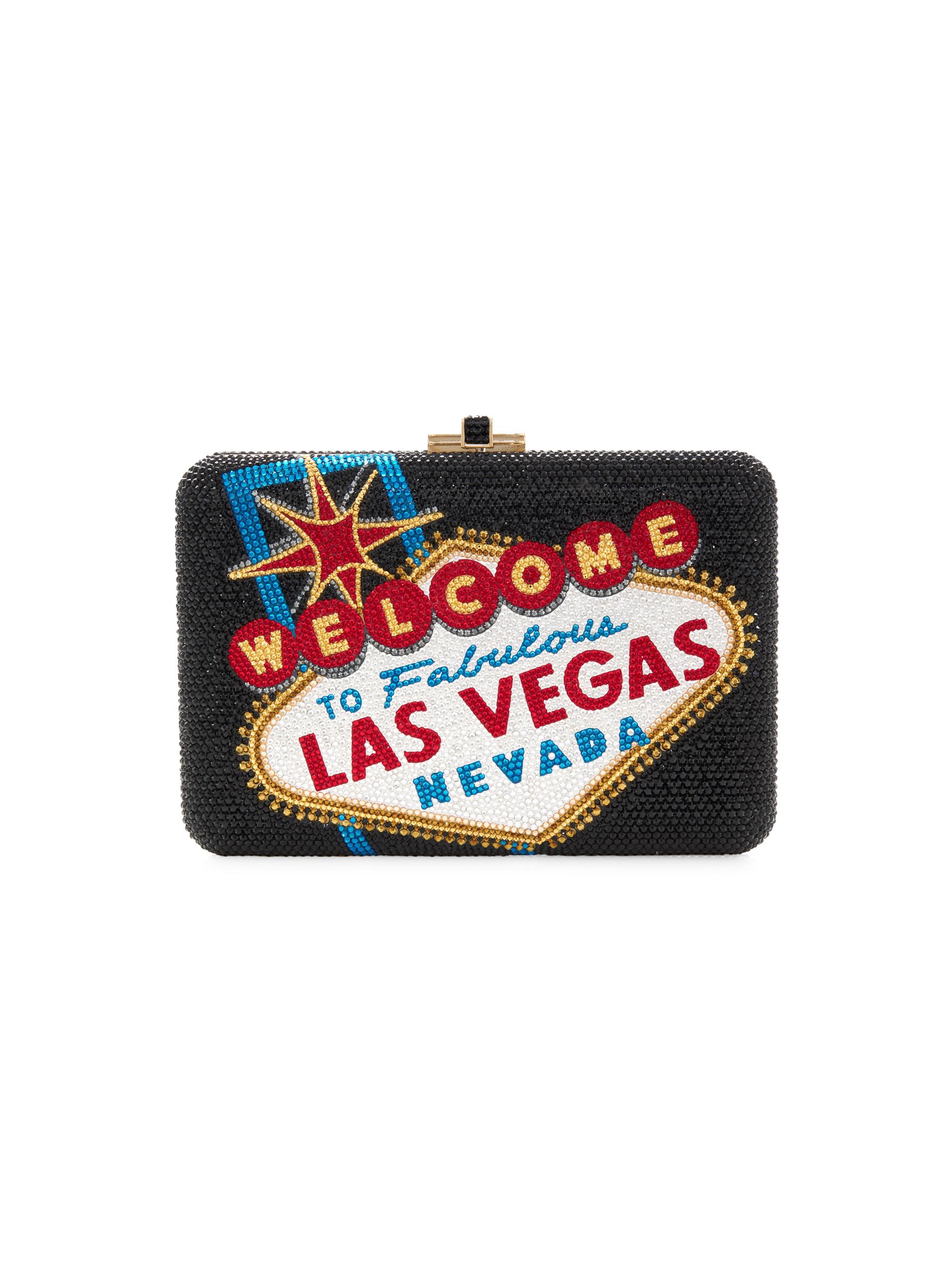 Judith Leiber Couture Women's Welcome To Vegas Slim Slide Crystal Clutch - Champagne