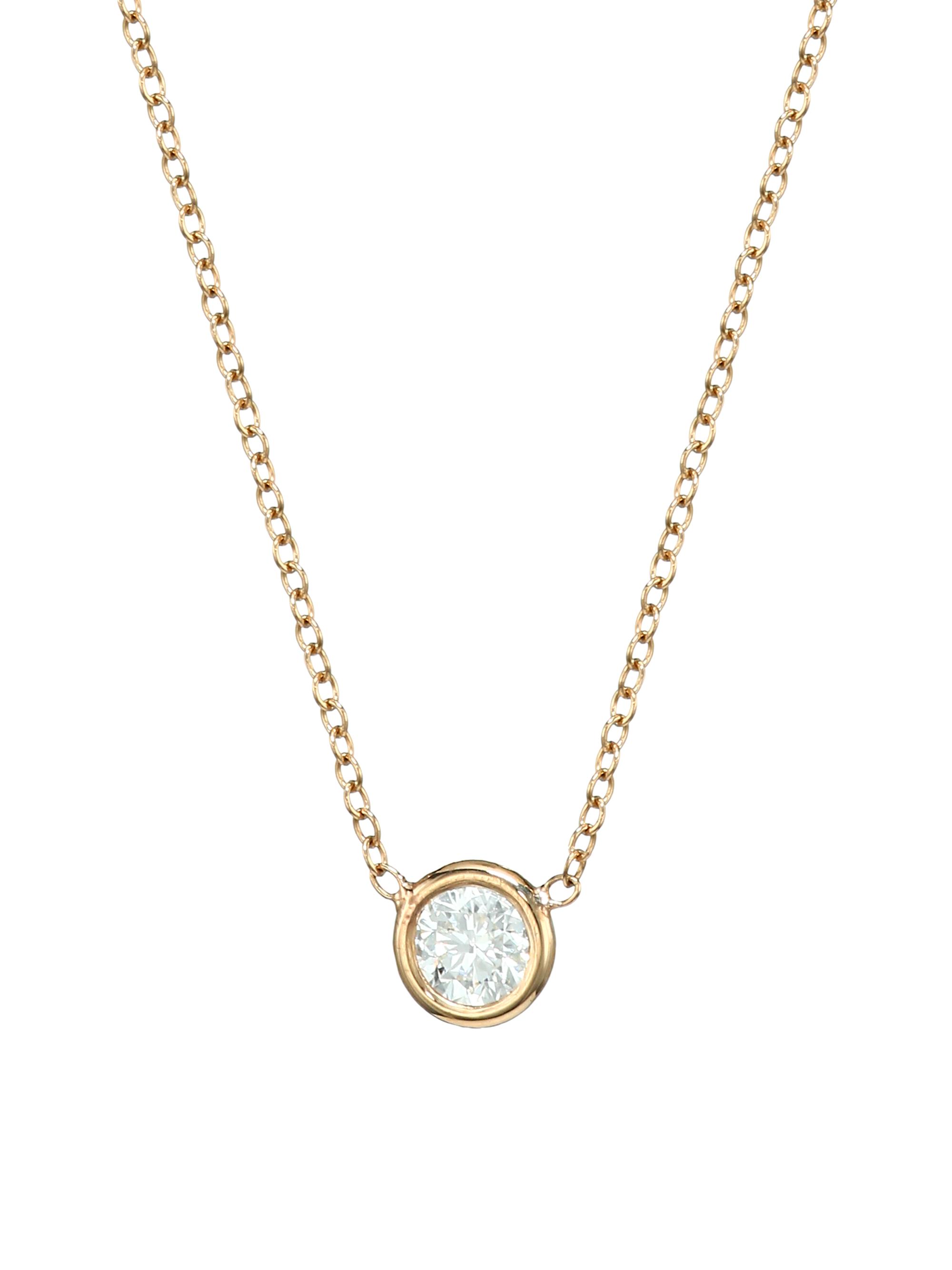 Zoë Chicco Women's Paris 14K Yellow Gold & Diamond Pendant Necklace - Gold
