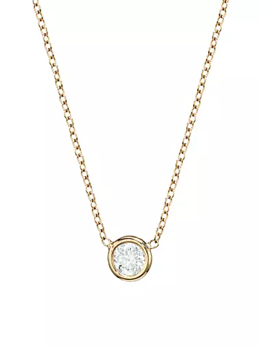 Paris 14K Yellow Gold & Diamond Pendant Necklace
