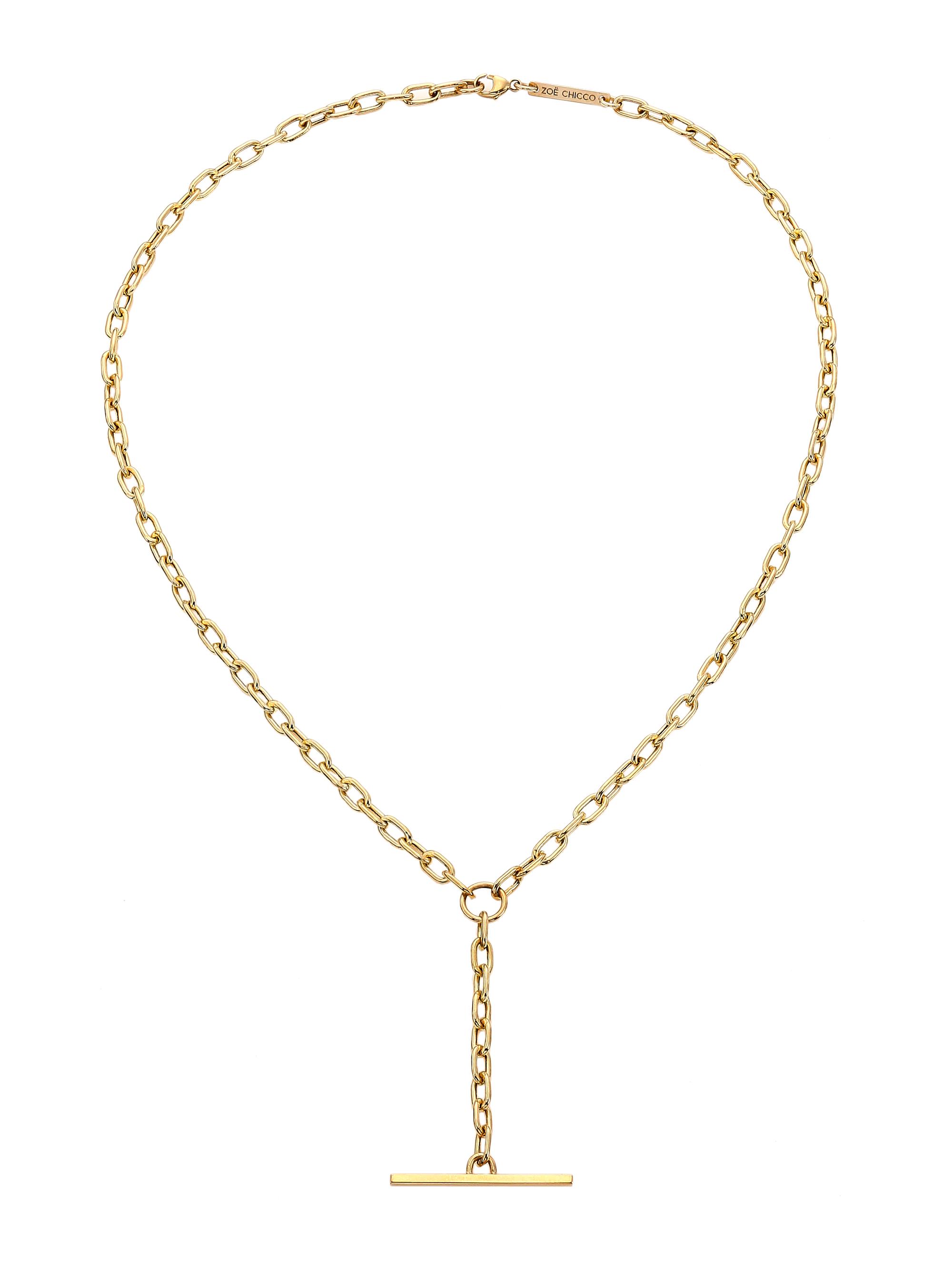 ZOE CHICCO Women's 14K Yellow Gold Toggle Pendant Necklace - Gold