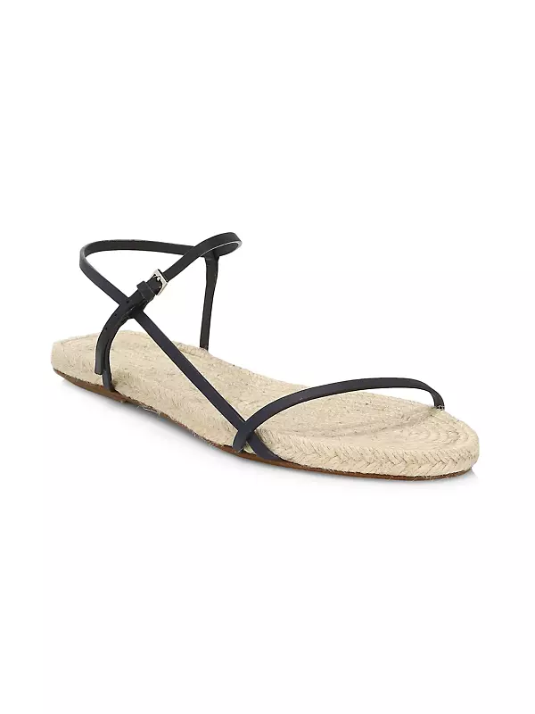 Shop The Row Bare Flat Leather Espadrille Sandals | Saks Fifth Avenue