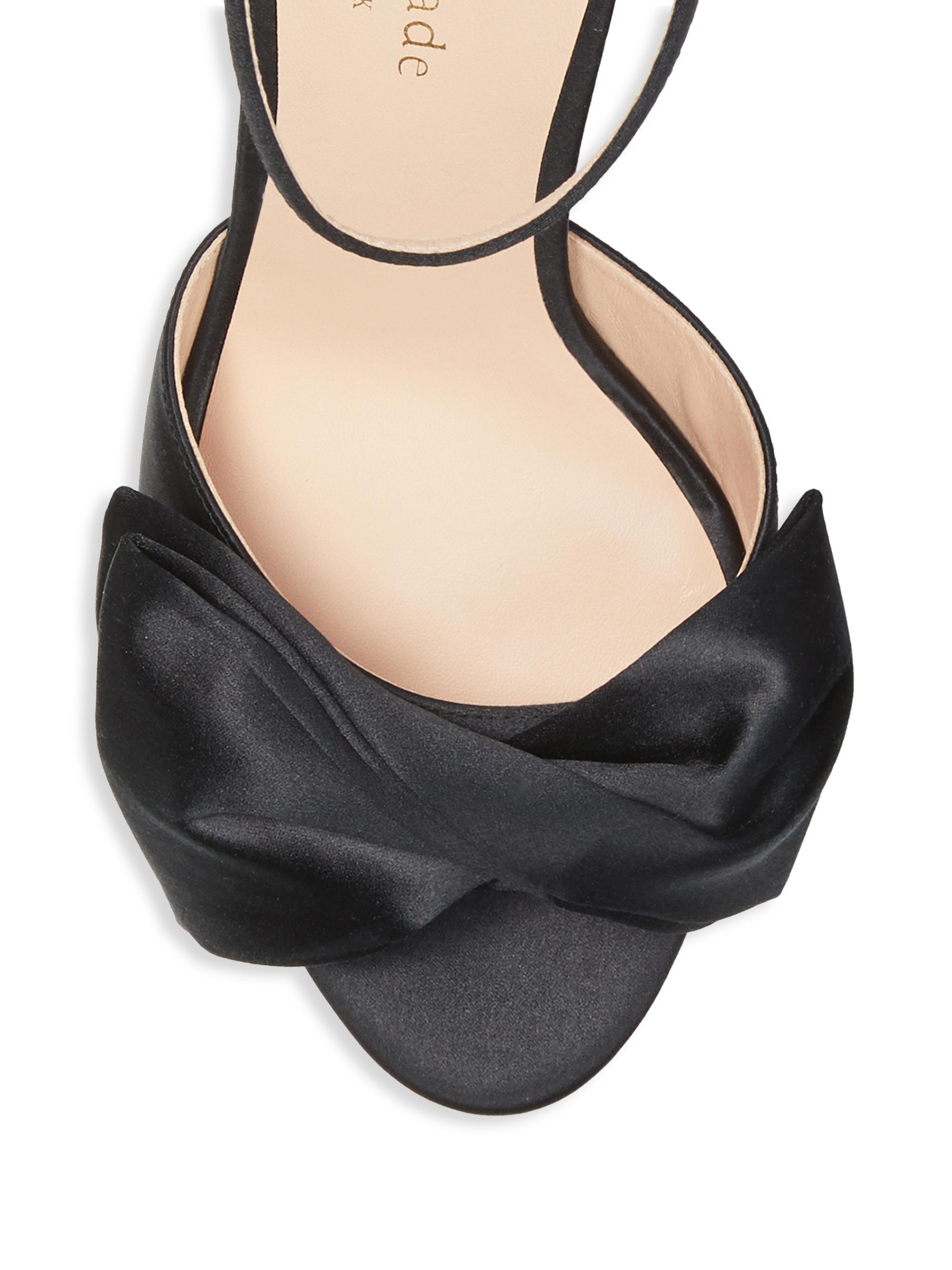 kate spade new york Bridal Bow Satin Platform Sandals | Saks Fifth
