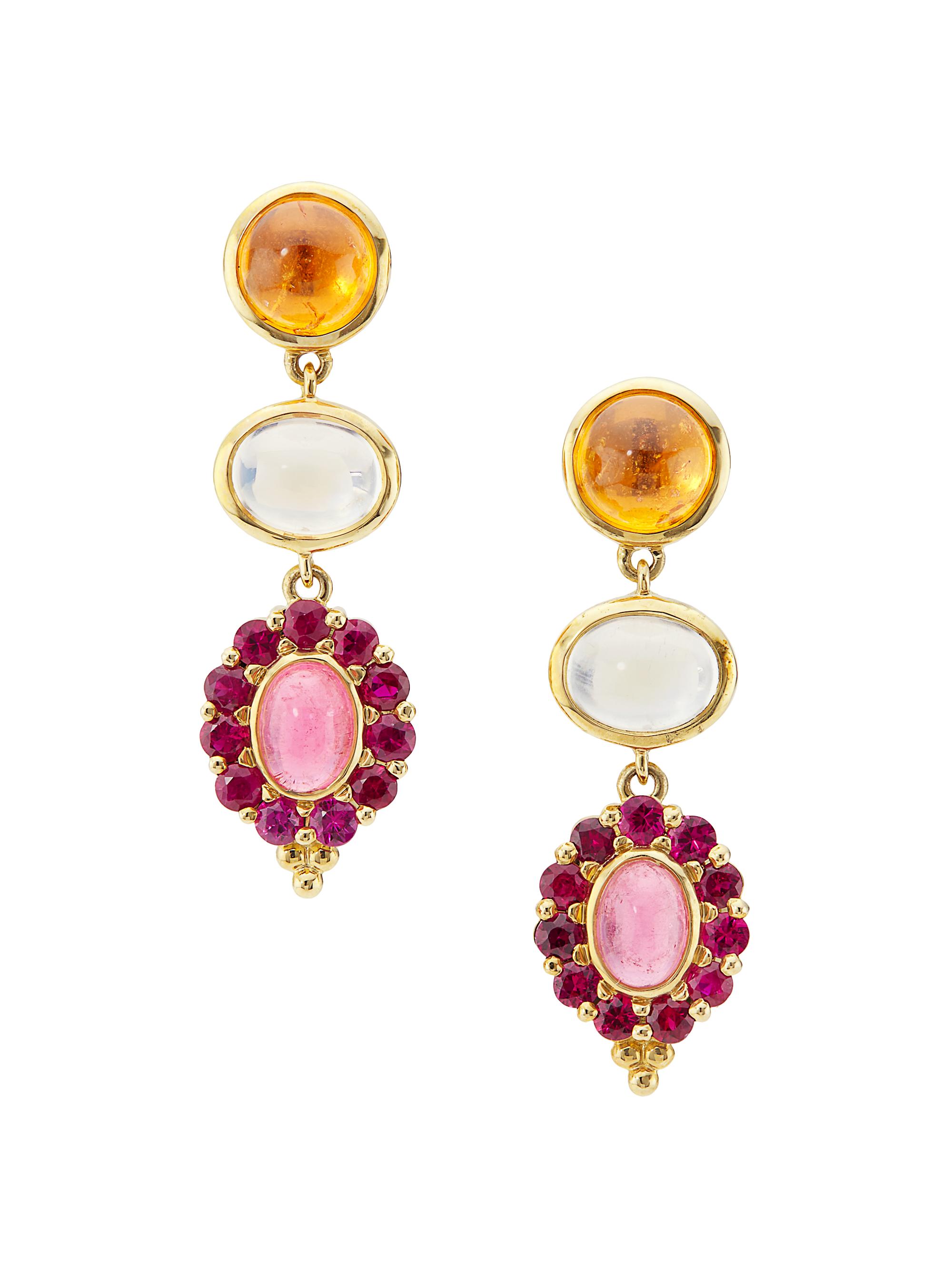 Temple St. Clair Women's Dreamcatcher 18K Yellow Gold & Multi-Stone Drop Earrings - Yellow Gold
