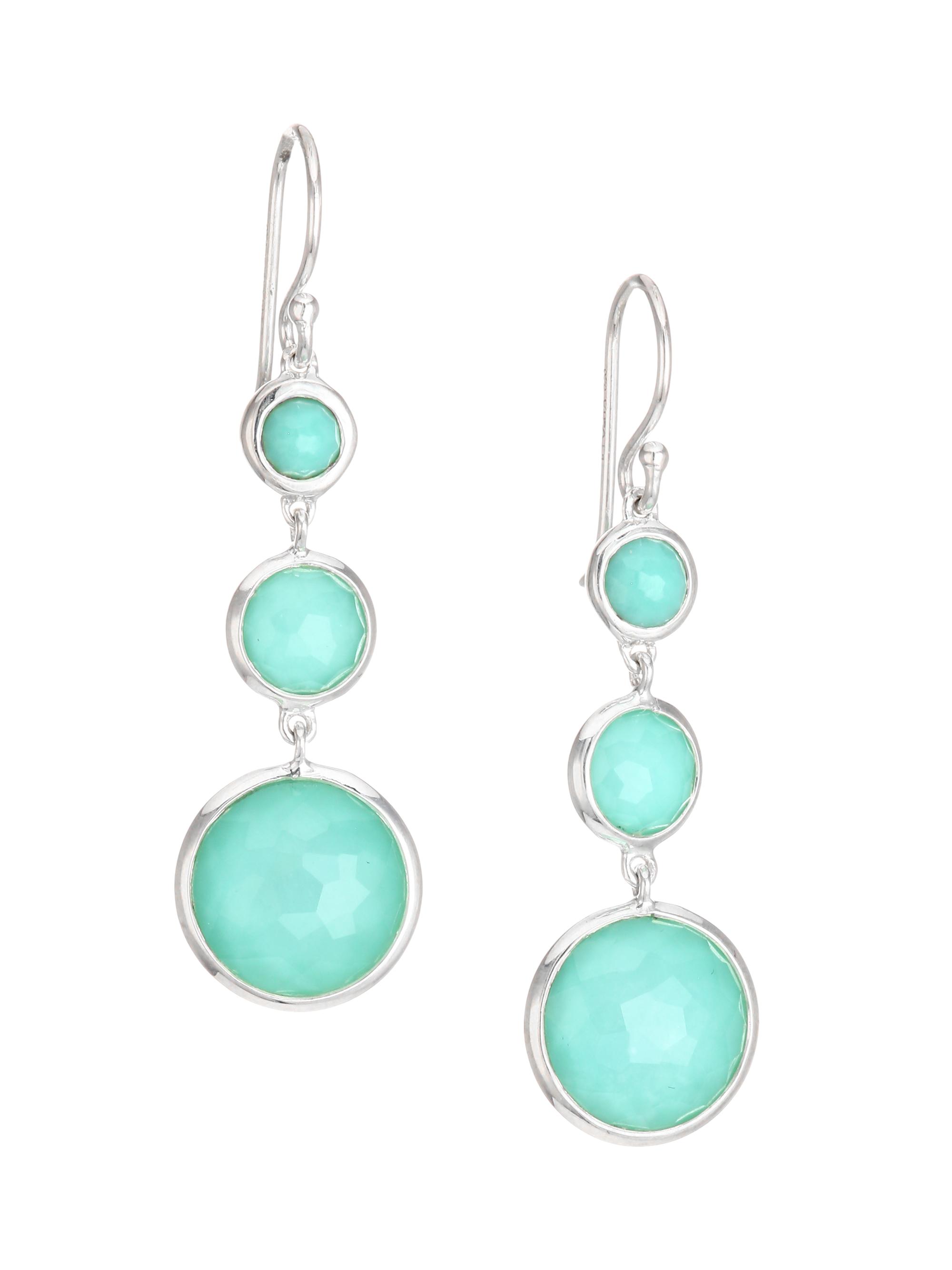 Ippolita Women's Lollipop Lollitini Sterling Silver & Turquoise Doublet Triple-Drop Earrings - Silver