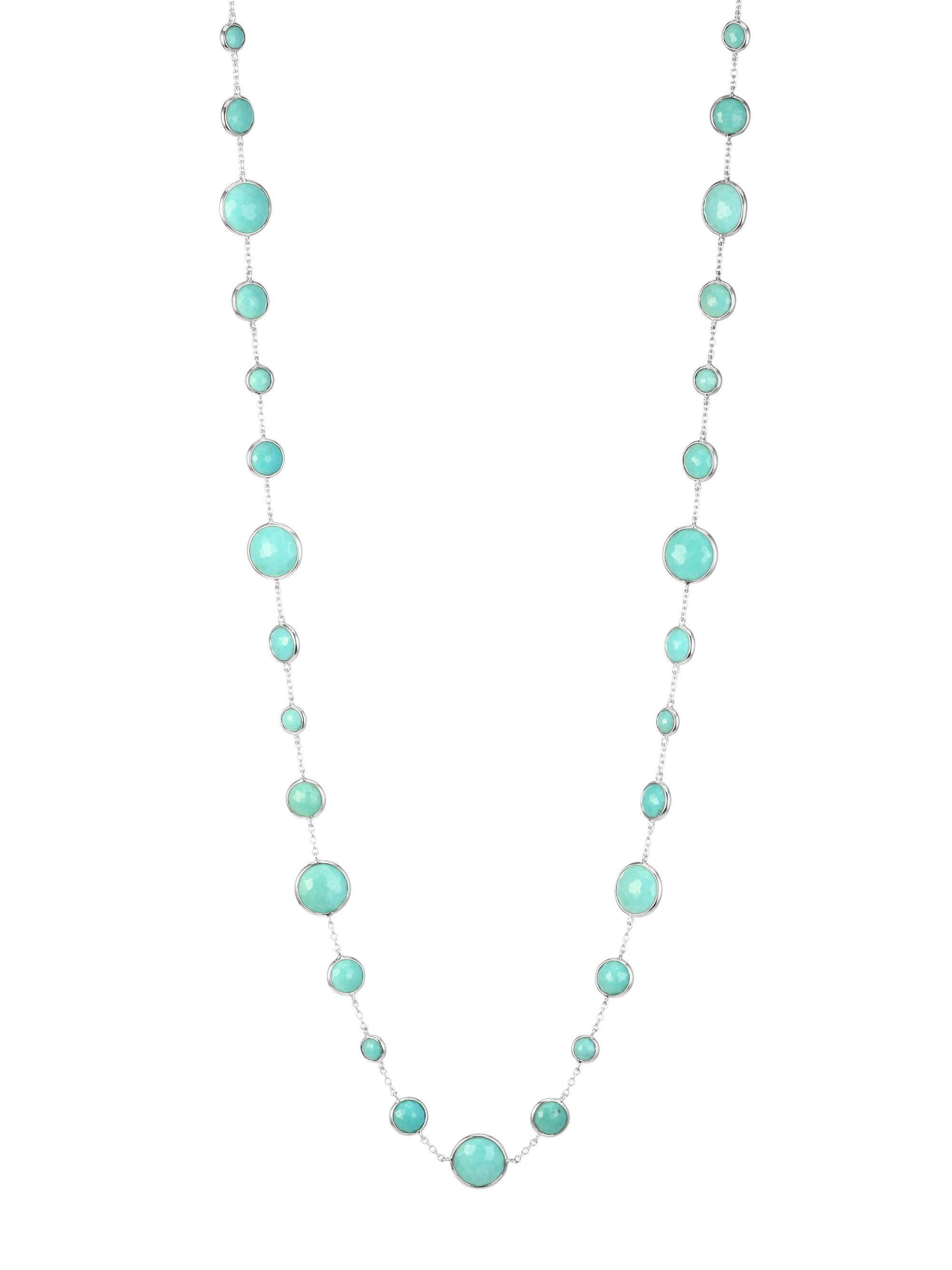 Ippolita Women's Lollipop Long Lollitini Sterling Silver & Turquoise Doublet Necklace - Silver