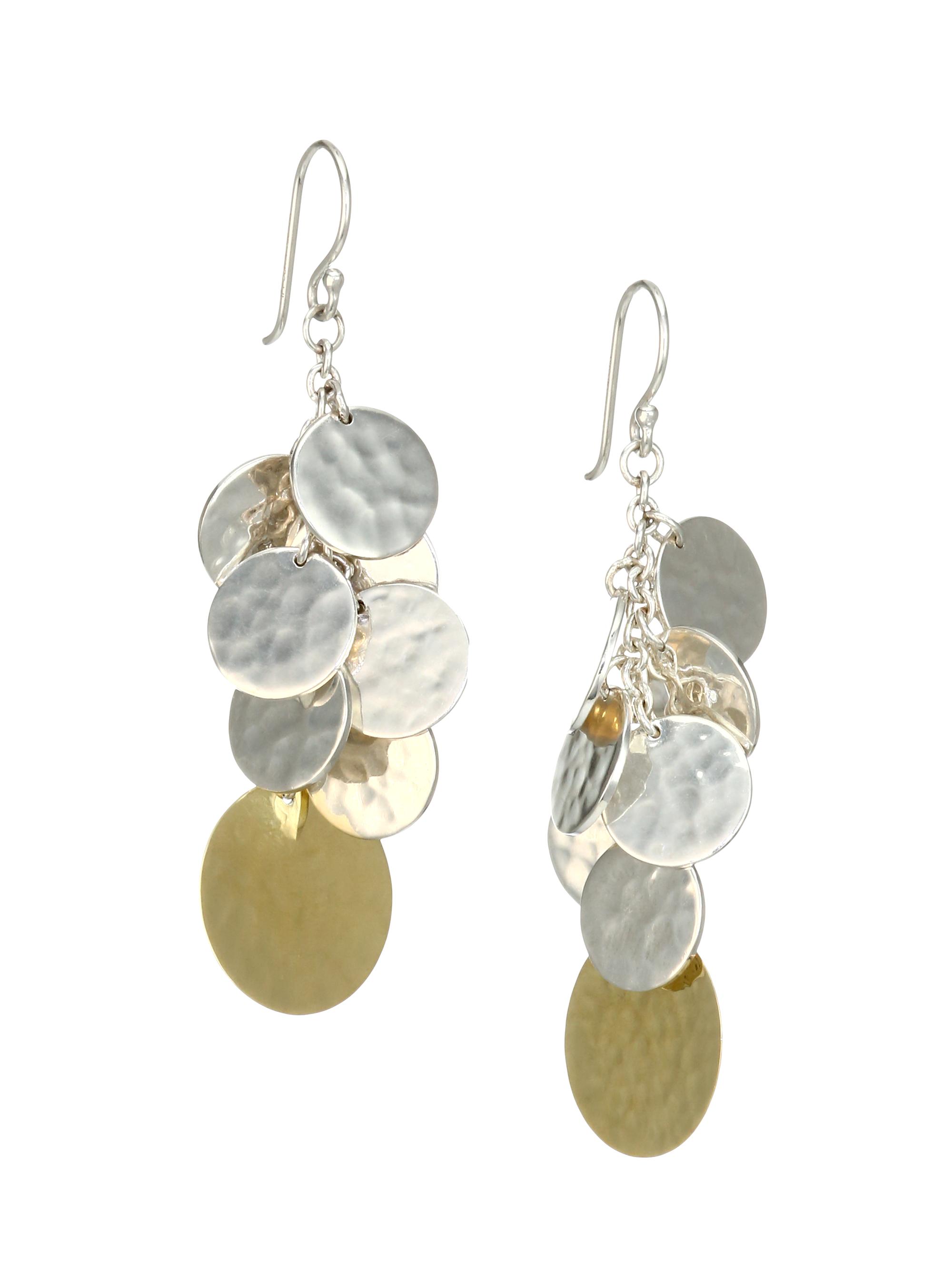 Ippolita Women's Classico Chimera Two-Tone Hammered Disc Cascade Earrings - Silver