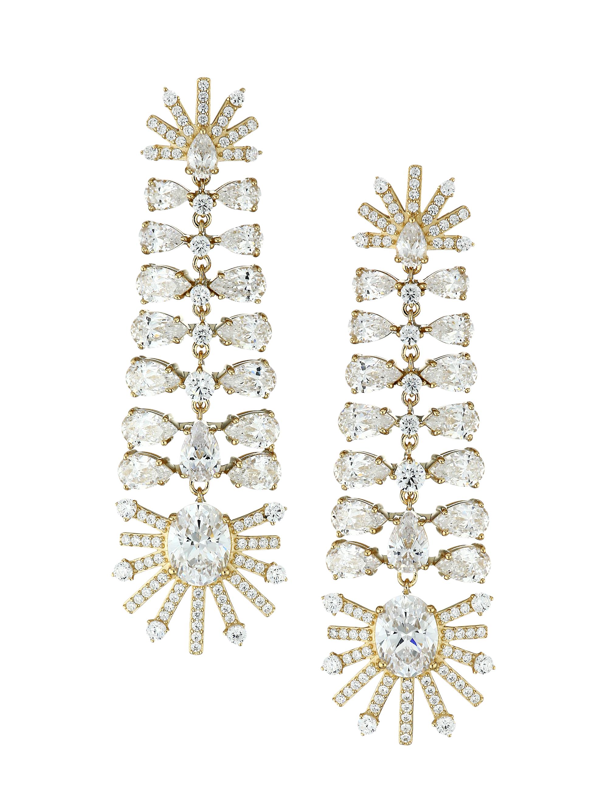 Adriana Orsini Women's 18K Goldplated & Cubic Zirconia Chandelier Earrings - Gold