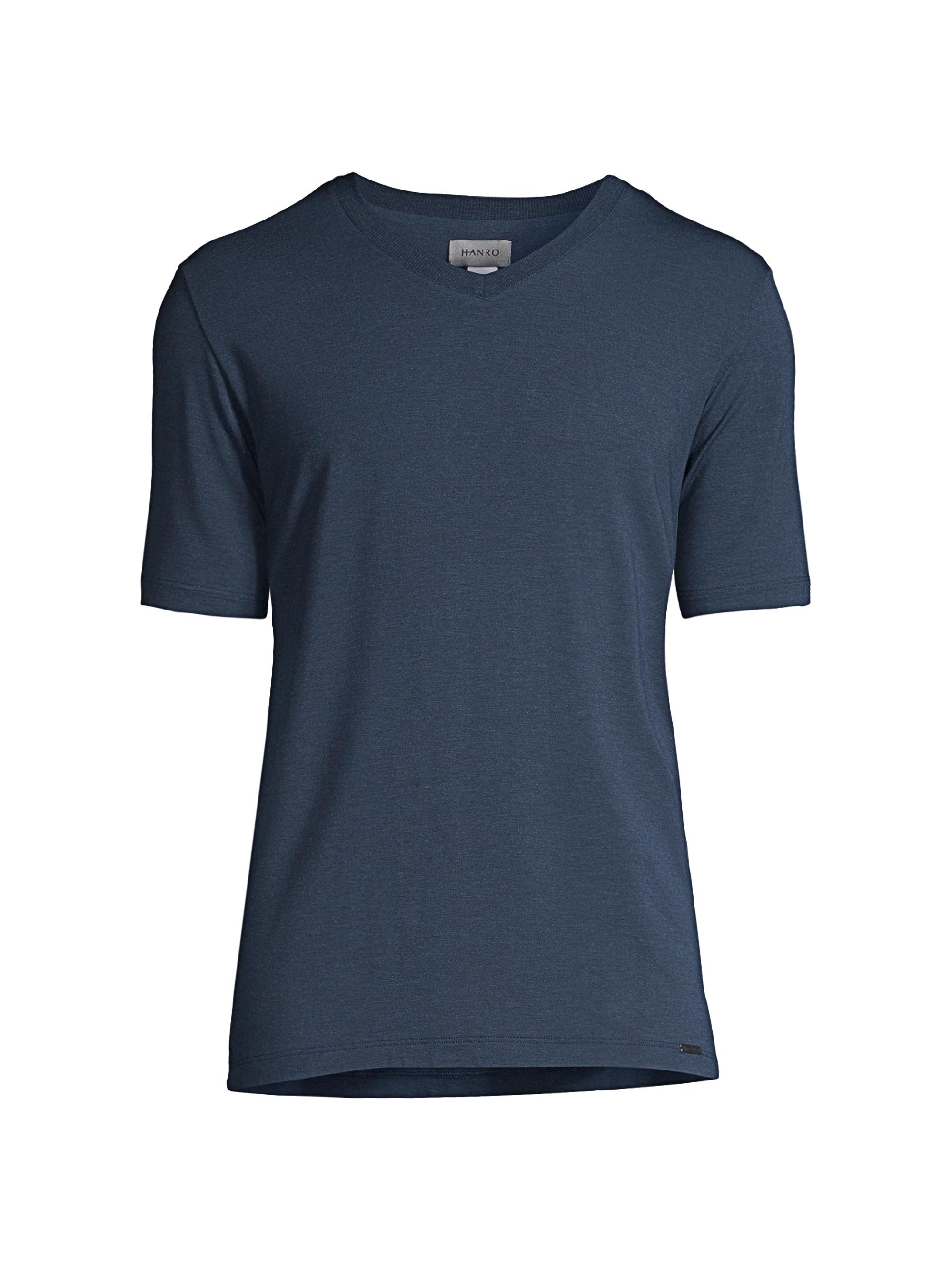 Hanro Men's Casuals Short-Sleeve V-Neck T-Shirt - Deep Navy