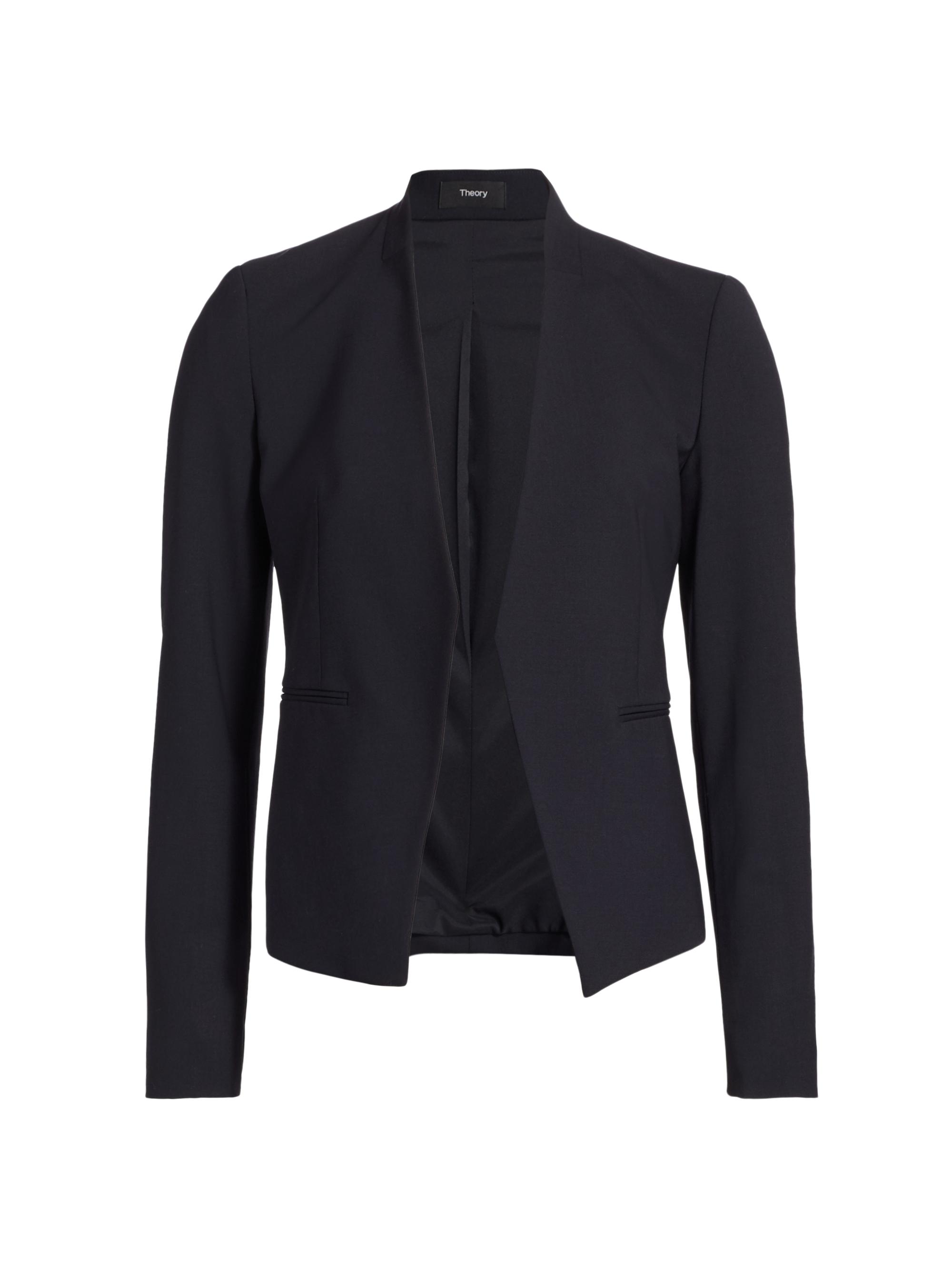 Theory Women's Lanai Collarless Blazer - Deep Navy