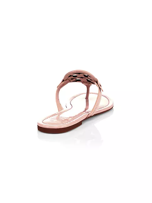 TORY BURCH MILLER SANDAL SEA SHELL PINK PATENT LEATHER SIZE 8.5