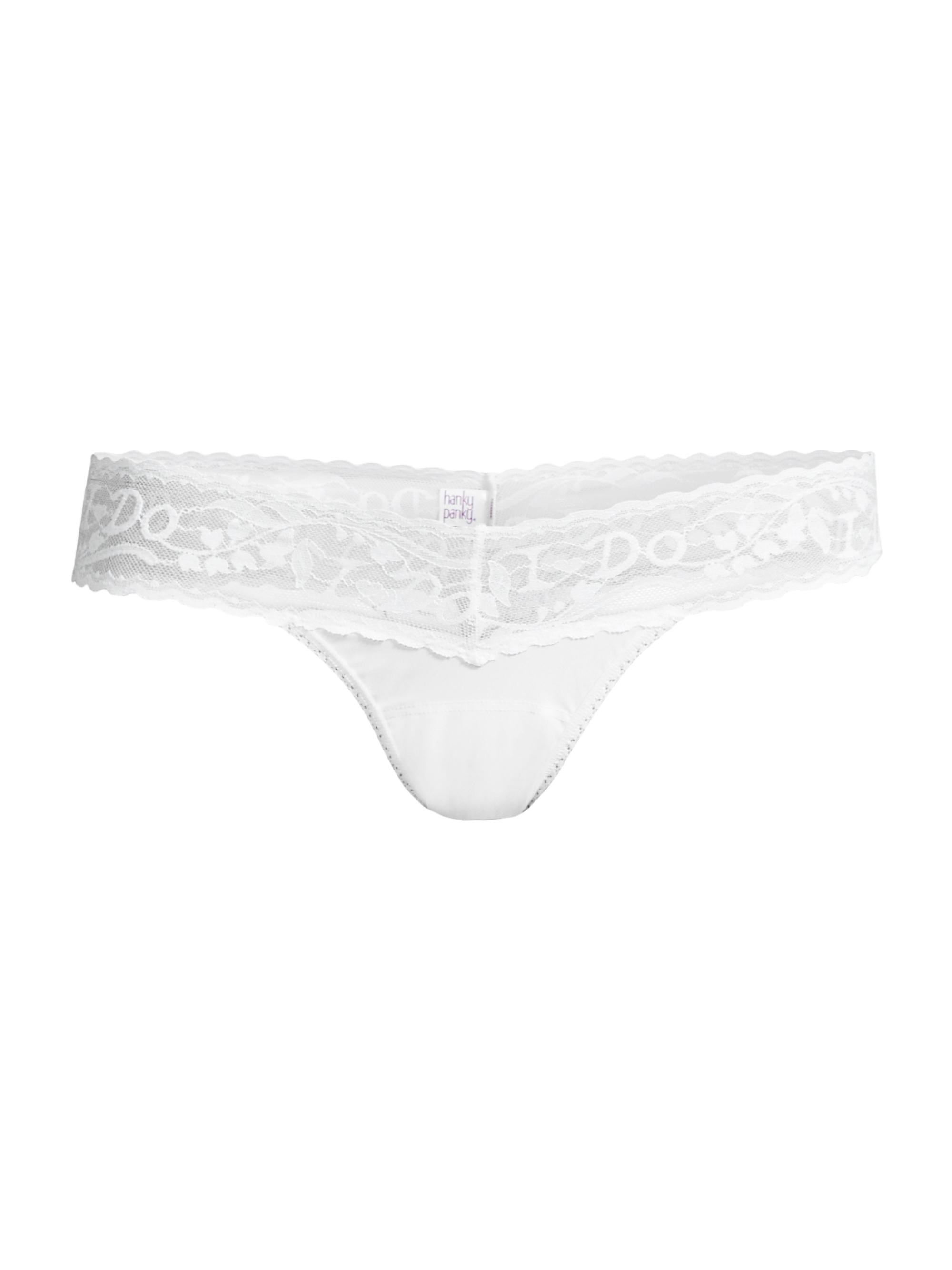 Hanky Panky Women's Lace I Do Low-Rise Thong - White