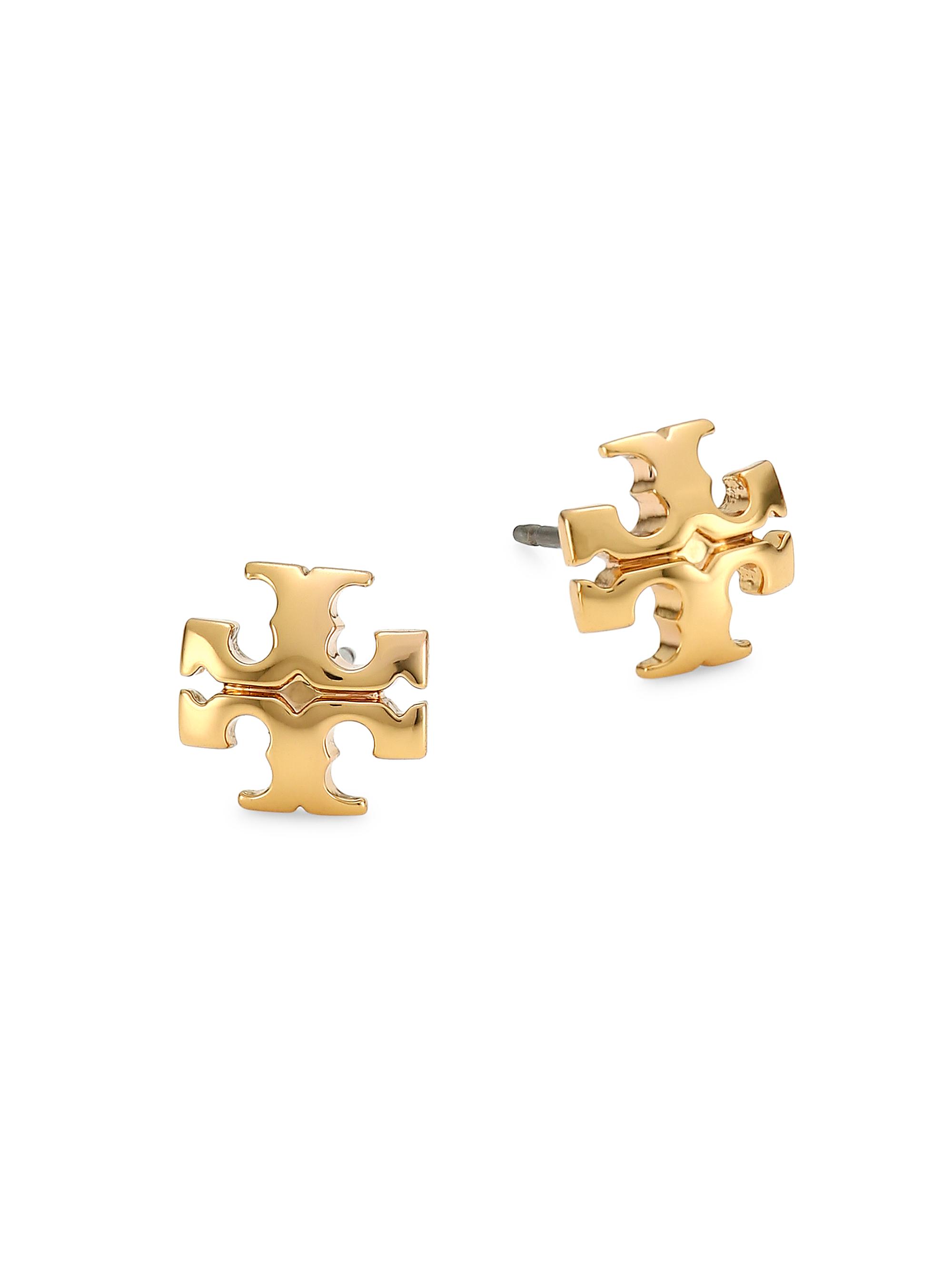 Tory Burch Women's Goldtone Logo Stud Earrings - Tory Gold