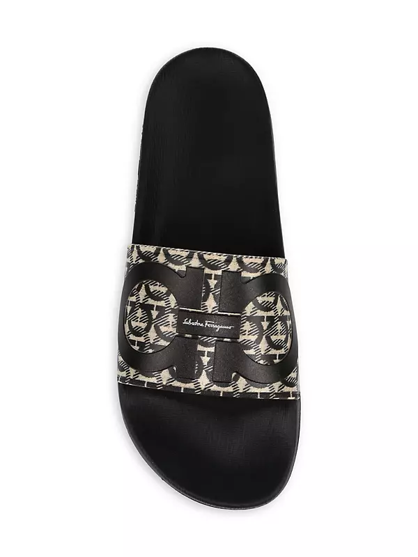Salvatore Ferragamo Red Groove 11 Slides Sandals New In Box Sz. 11 $290