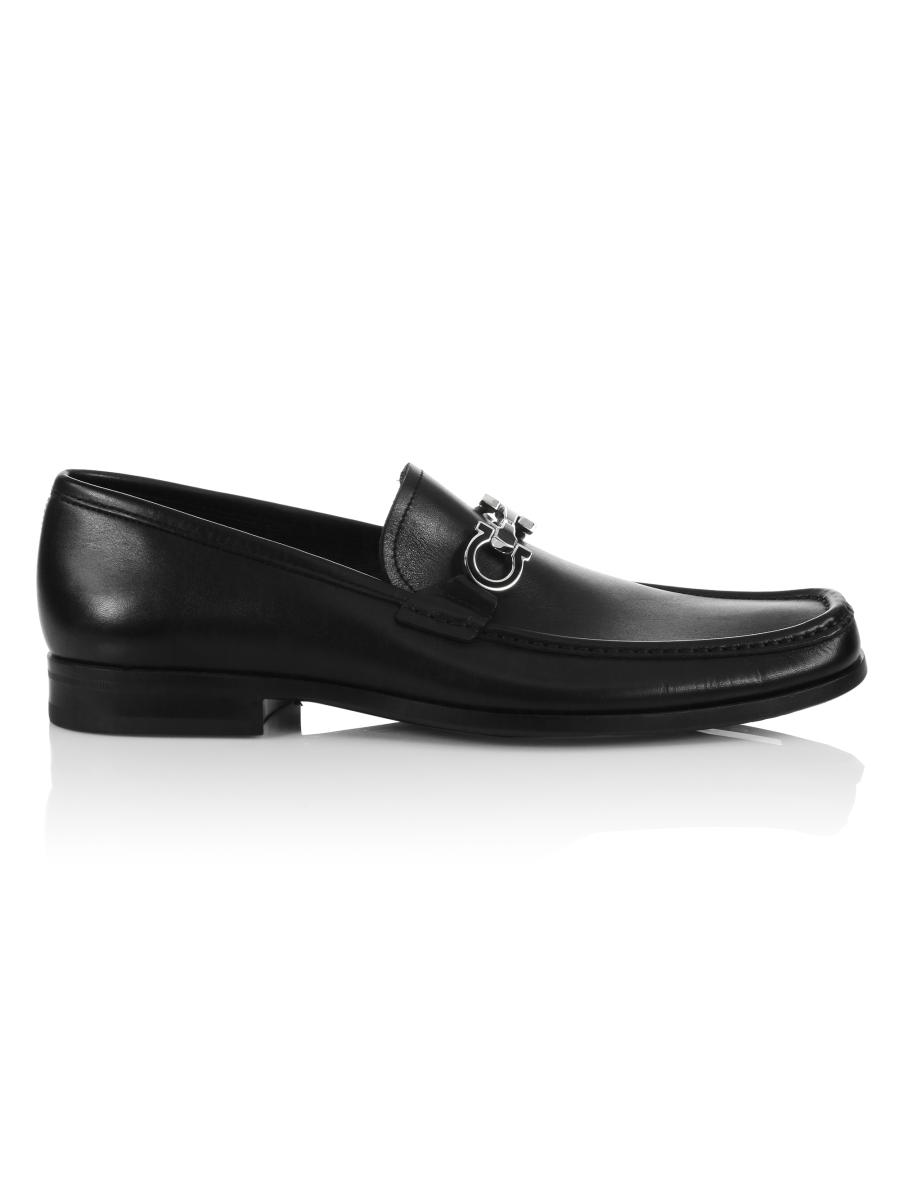 FERRAGAMO Chris Horse-Bit Leather Loafers | Saks Fifth Avenue