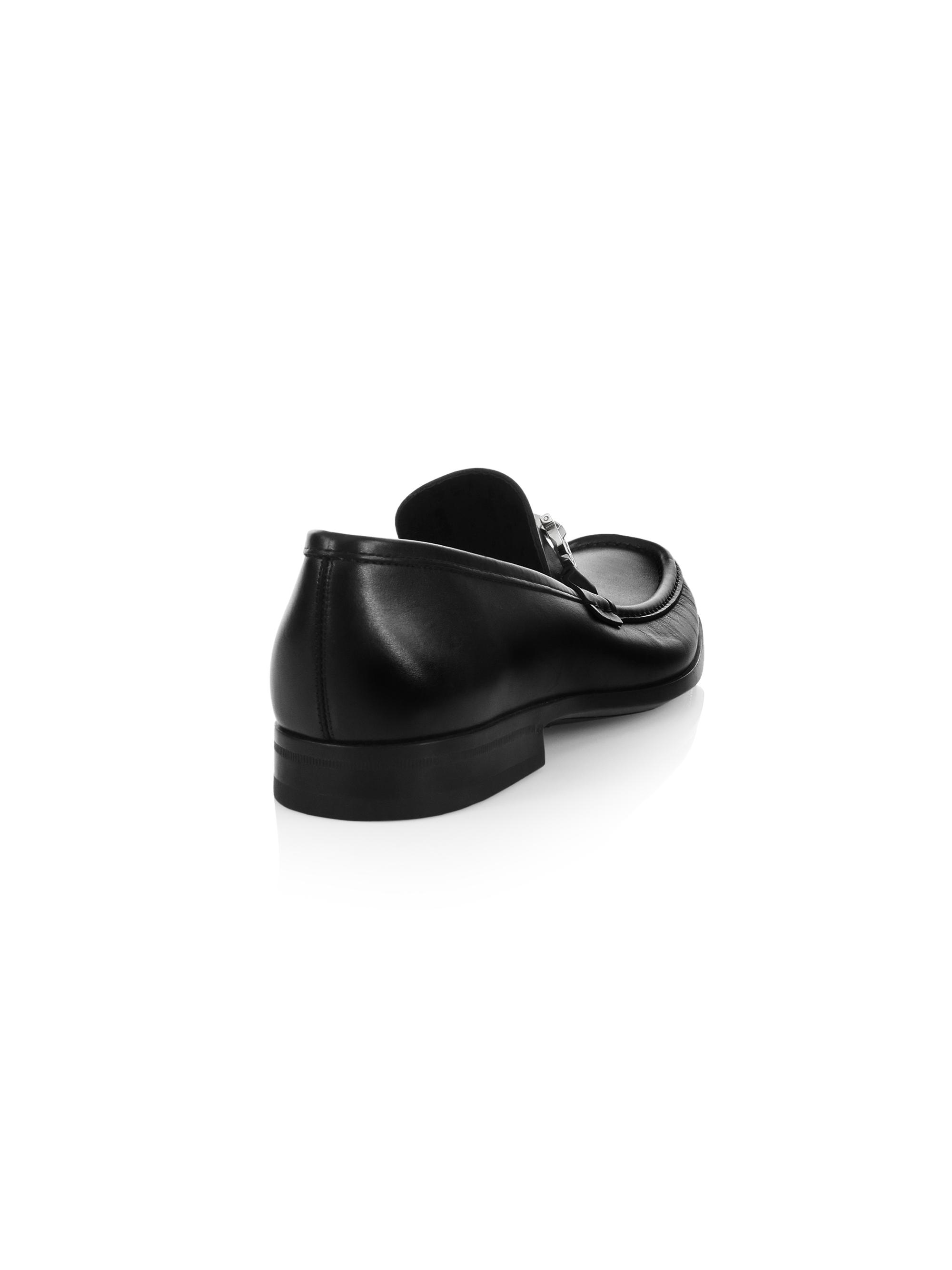 FERRAGAMO Chris Horse-Bit Leather Loafers | Saks Fifth Avenue display picture 1