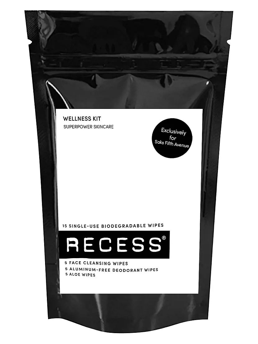 Recess Wellness Kit 15 Single-Use Biodegradable Wipes