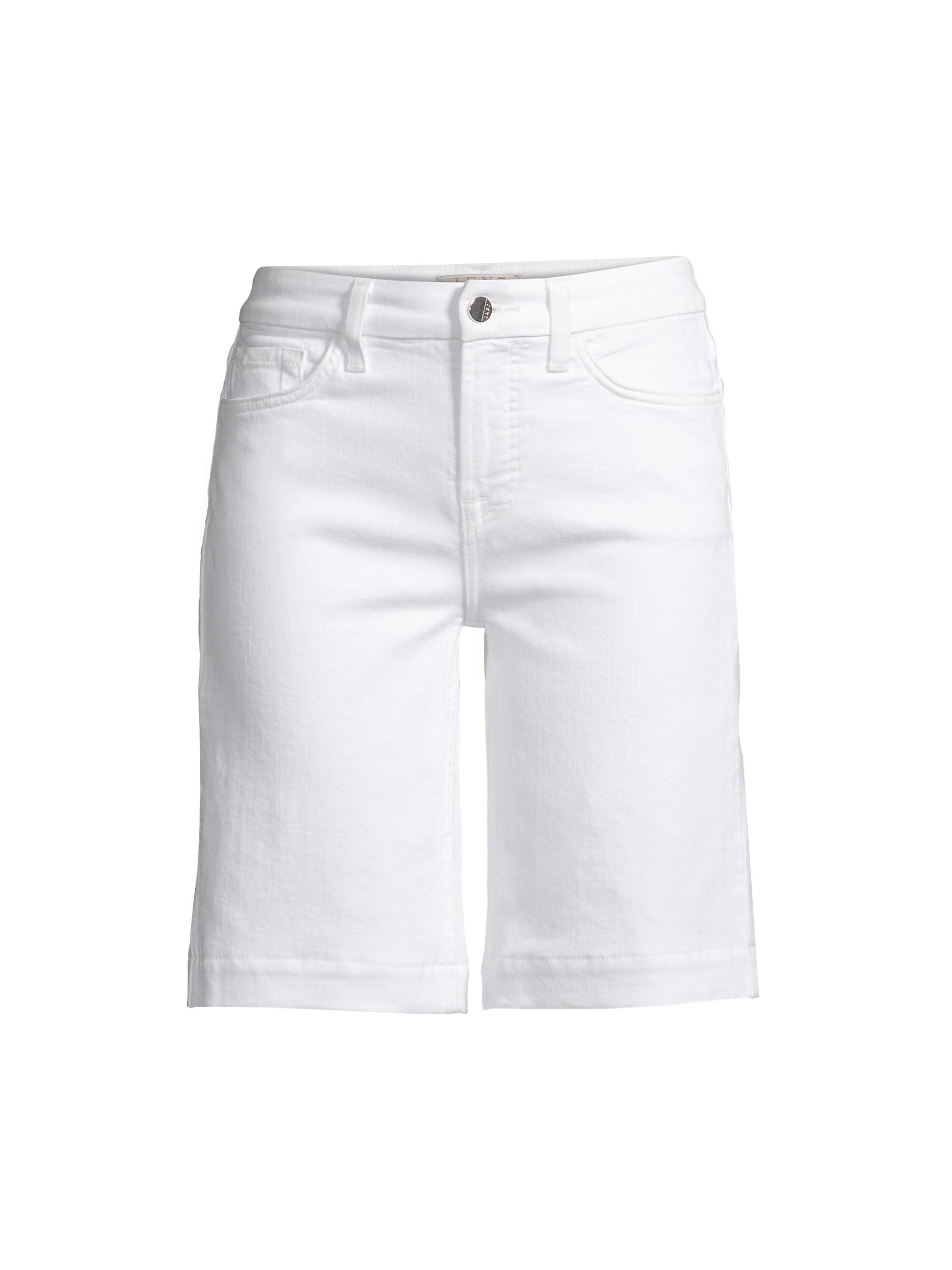 Jen7 Women's Sculpting Bermuda Jean Shorts - White Fashion