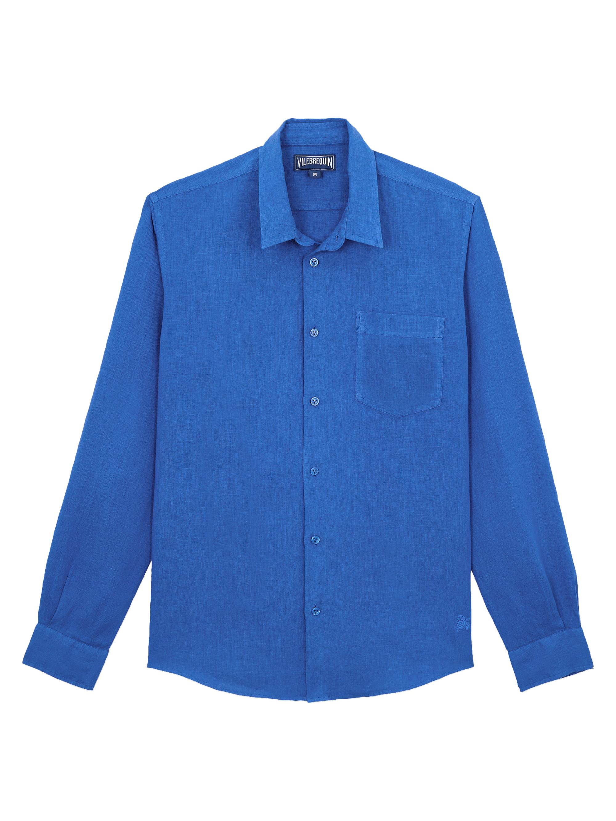 Vilebrequin Men's Long-Sleeve Linen Shirt - Marrakech