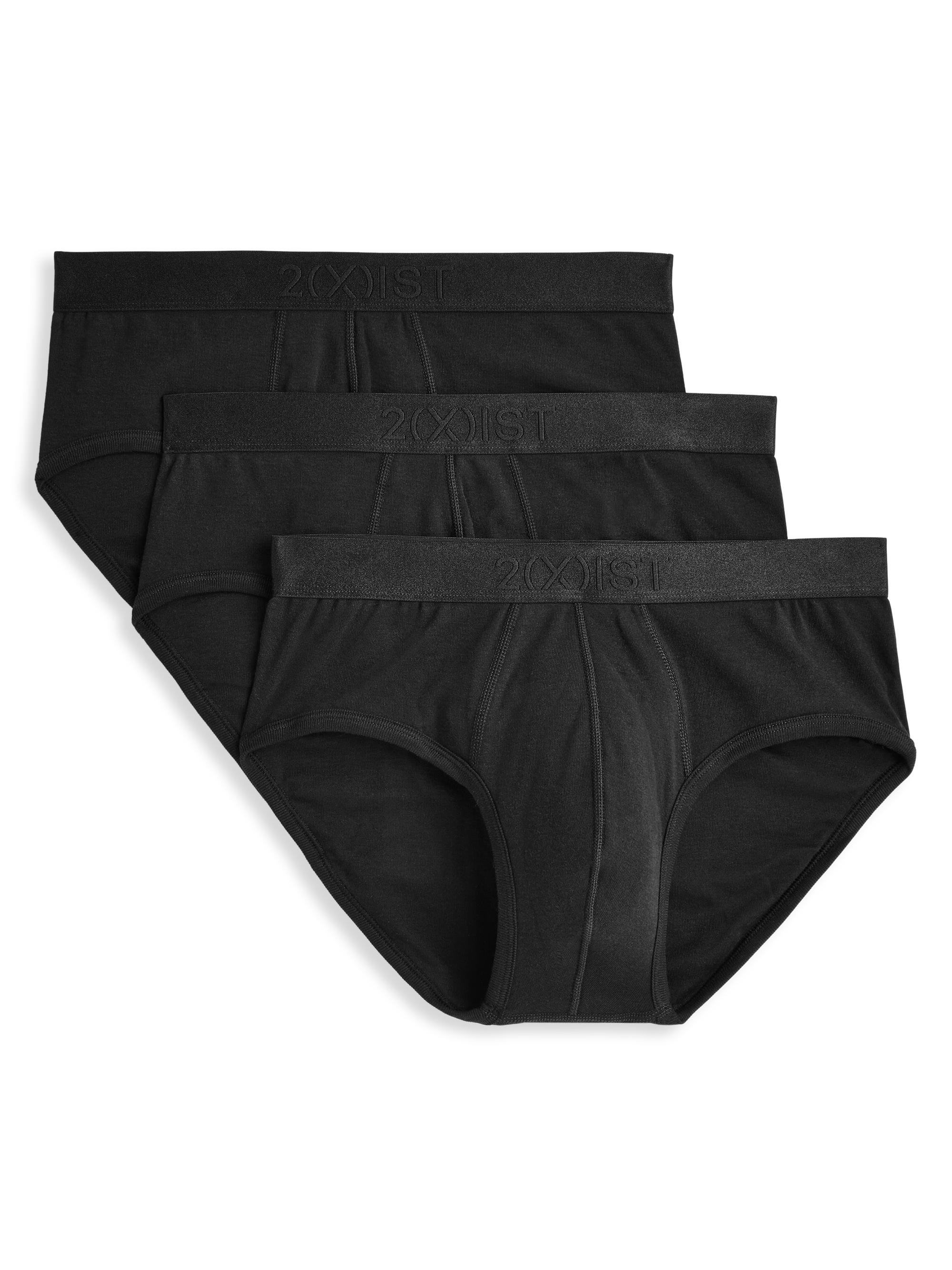 2XIST Men's 3-Pack Pima Cotton Briefs - Black